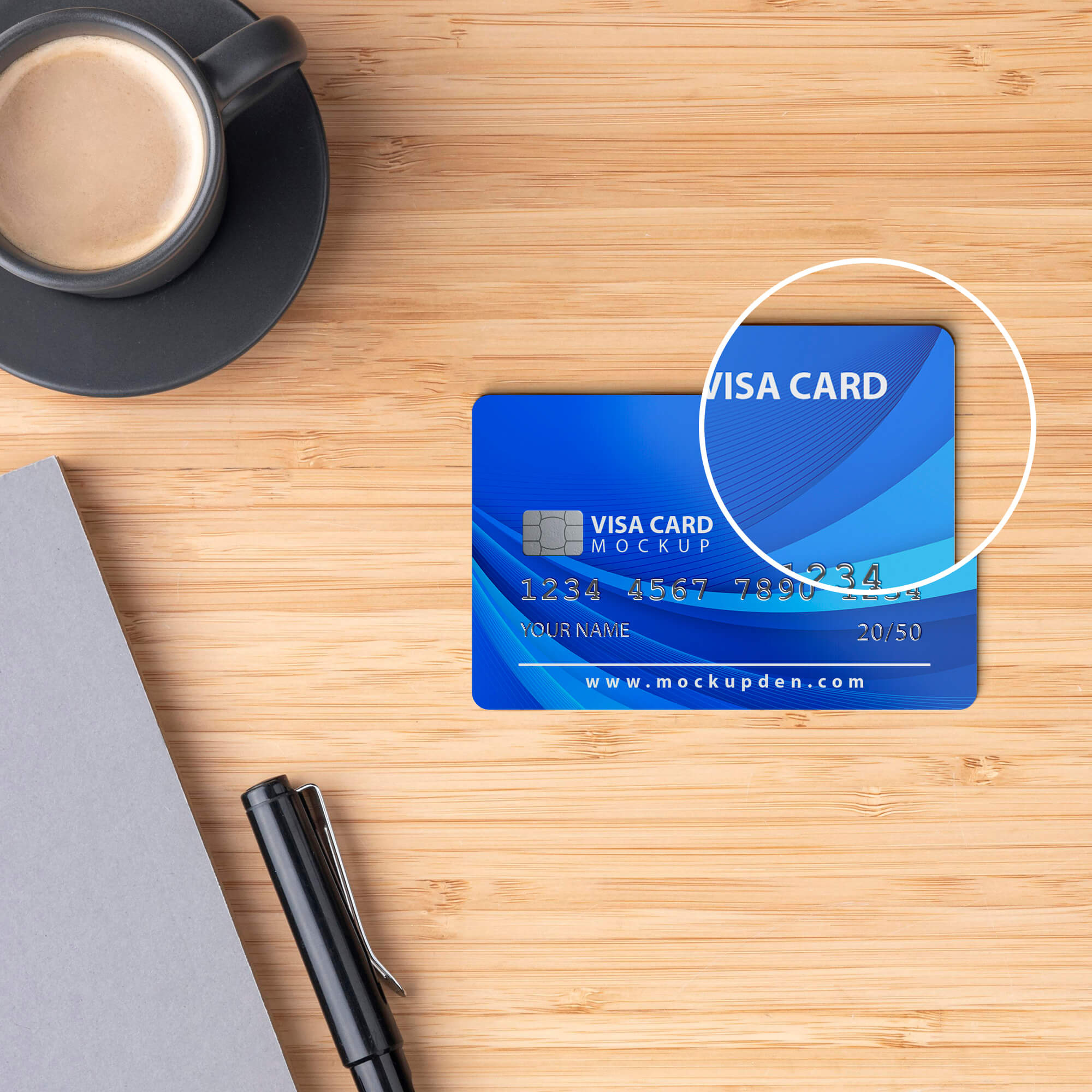 Card mockup, Visa (Card) Wallpaper, 2000x2000 HD Phone