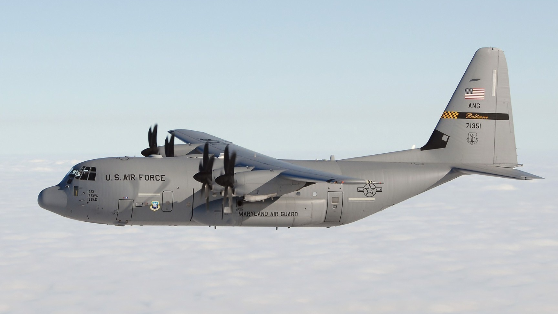 Lockheed C-130 Hercules, US Air Force wallpaper, Aircraft wallpapers, 50912, 1920x1080 Full HD Desktop