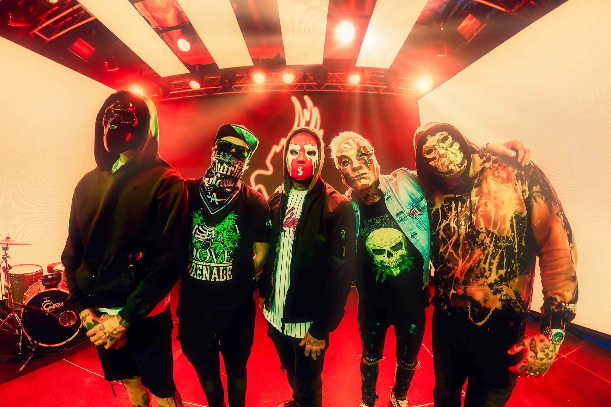 Hollywood Undead, Latest single release, Catchy hooks, Infectious rhythms, 2050x1370 HD Desktop