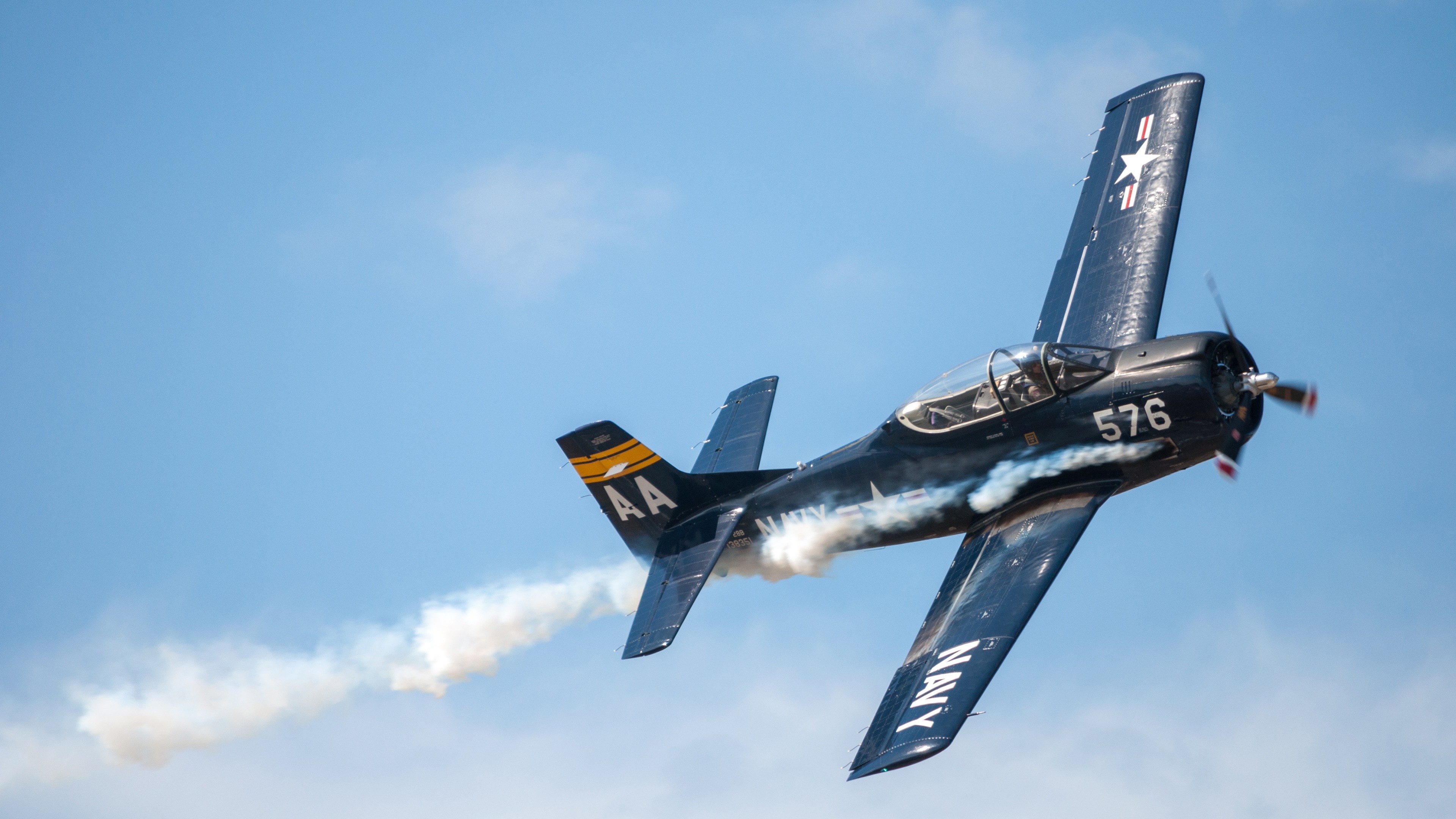 Grumman Bearcat, Vehicle photography, Military aircraft, Wing atmosphere, 3840x2160 4K Desktop