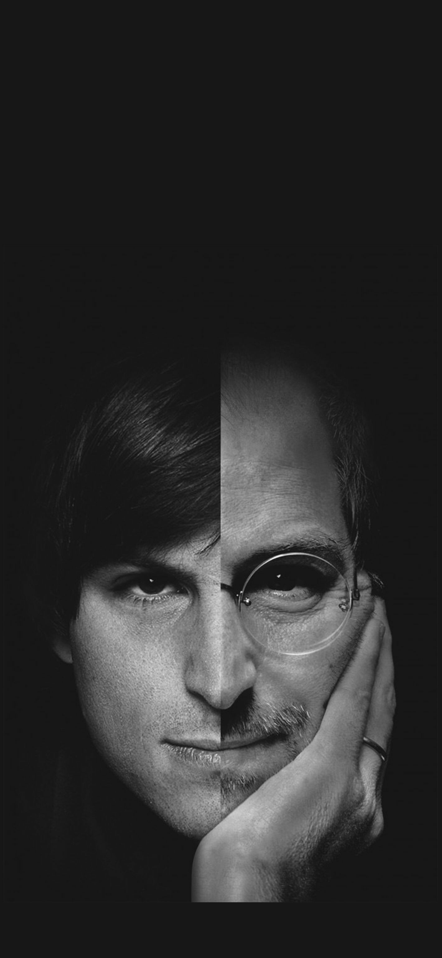 Steve Jobs, Dual wallpapers, Central figure, Iconic photo, 1420x3080 HD Phone