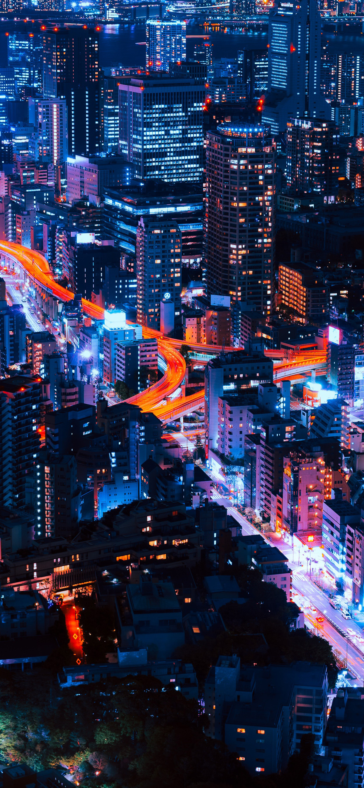 Night city, For iPhone Wallpaper, 1250x2690 HD Phone