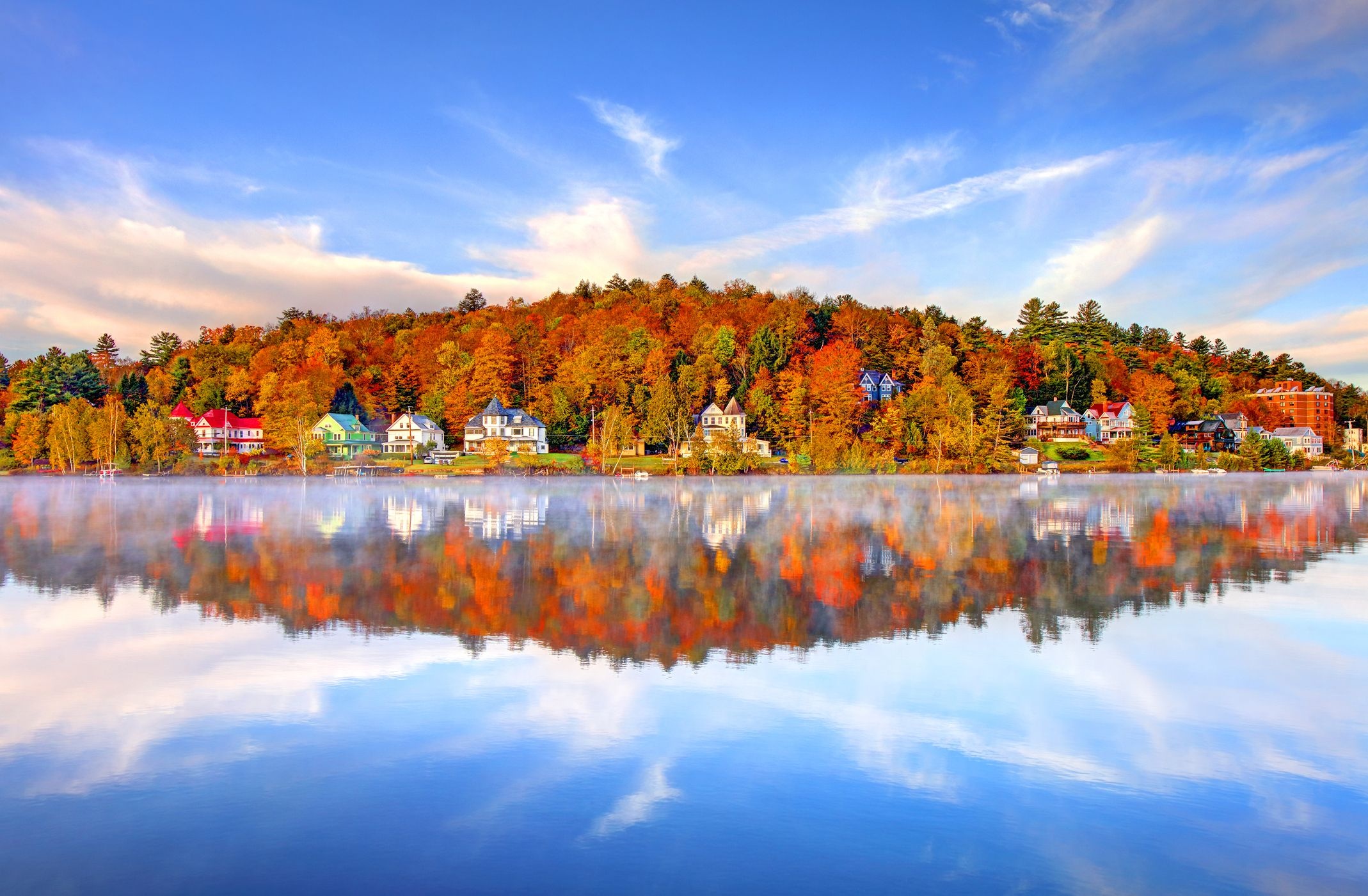 Saranac Lake, Fall Wallpaper, 2140x1410 HD Desktop