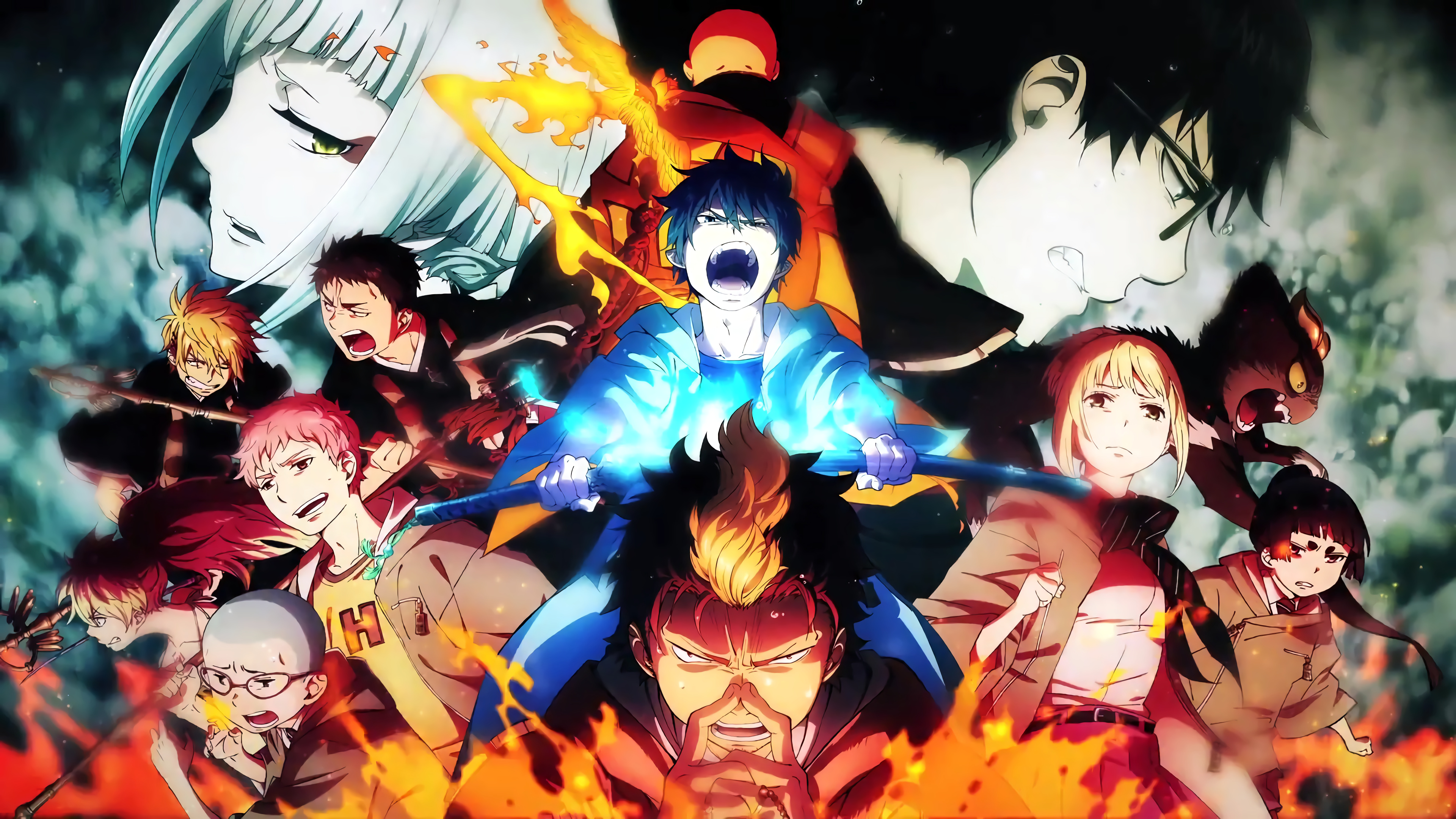 Blue Exorcist anime, 4K wallpapers, Background images, Demon slaying, 3840x2160 4K Desktop