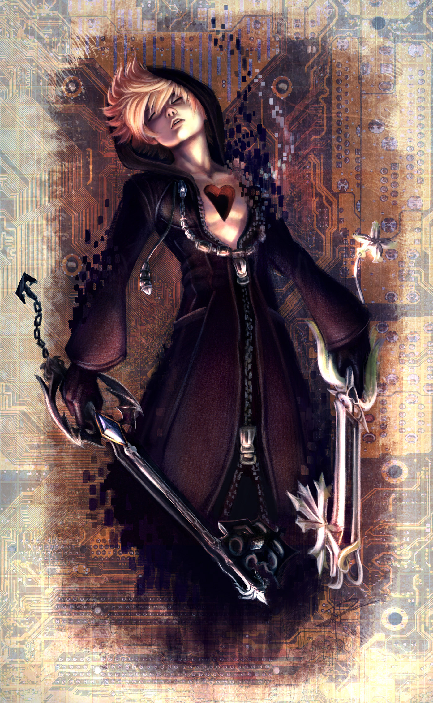 Roxas Kingdom Hearts 358/2 Days, Mobile wallpaper, Anime image board, Gaming, 1400x2280 HD Phone