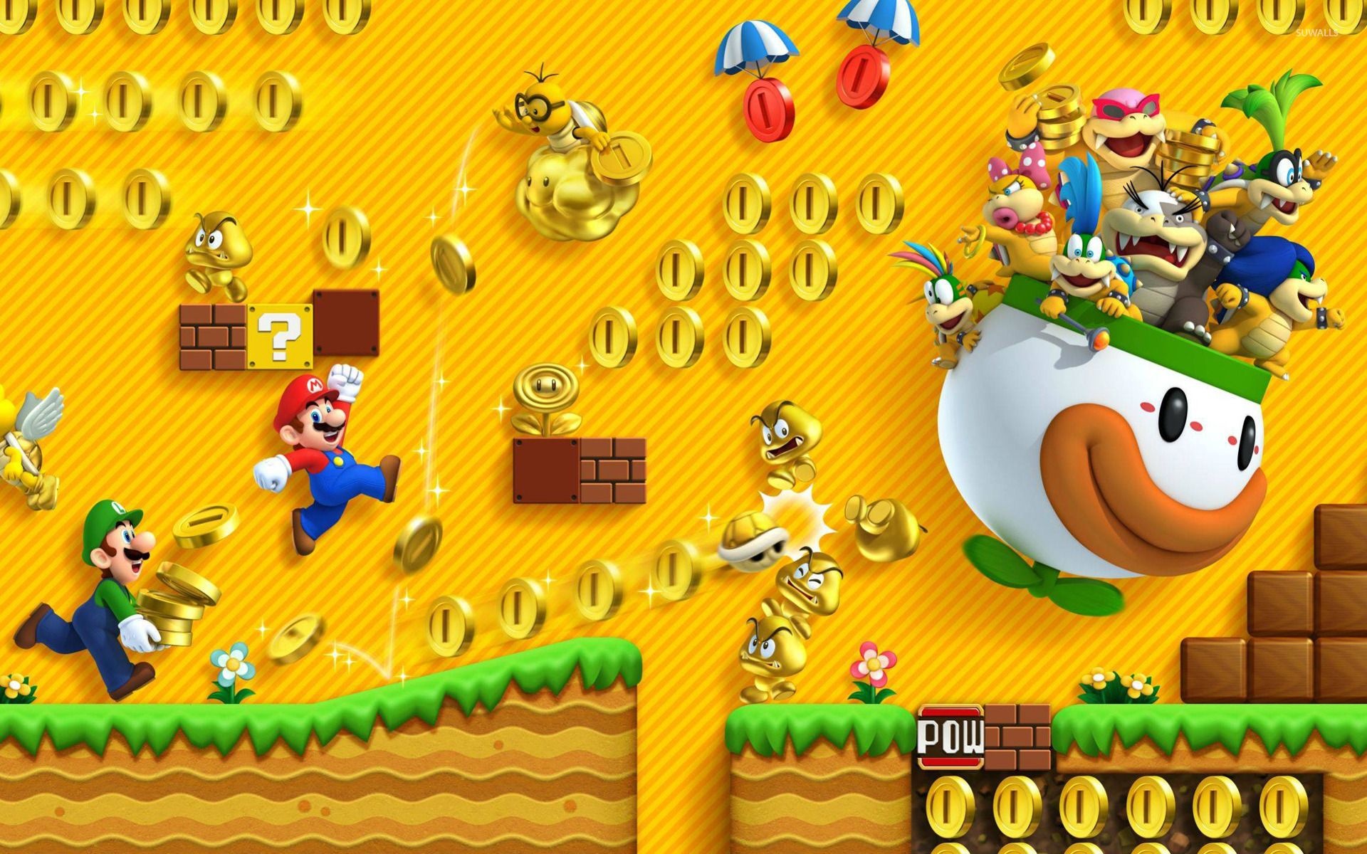 Super Mario Bros. game, Gaming wallpapers, Classic Nintendo, Mario characters, 1920x1200 HD Desktop