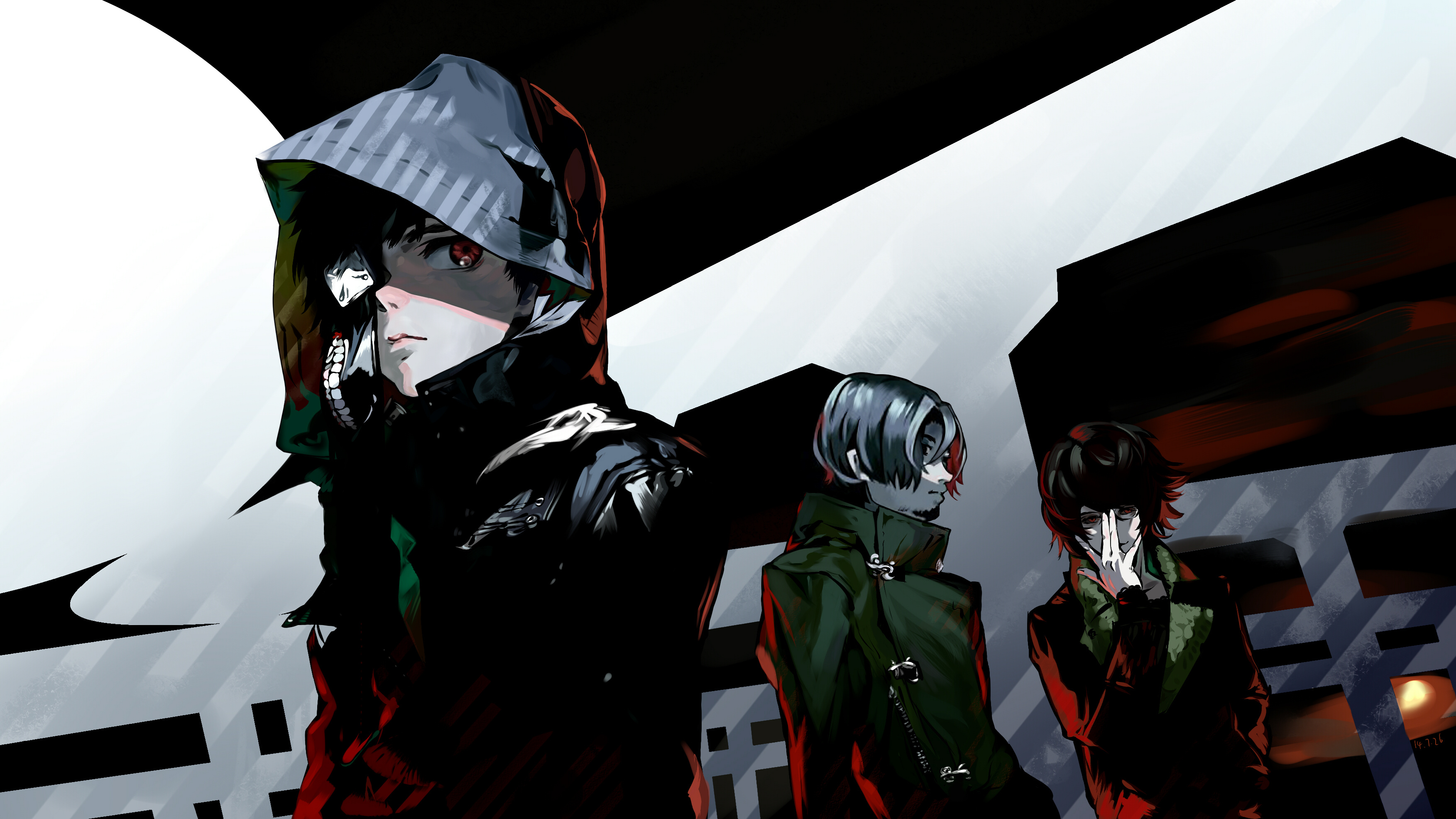 Tokyo Ghoul: Root A, Kaneki Ken, Zerochan anime, 3510x1980 HD Desktop