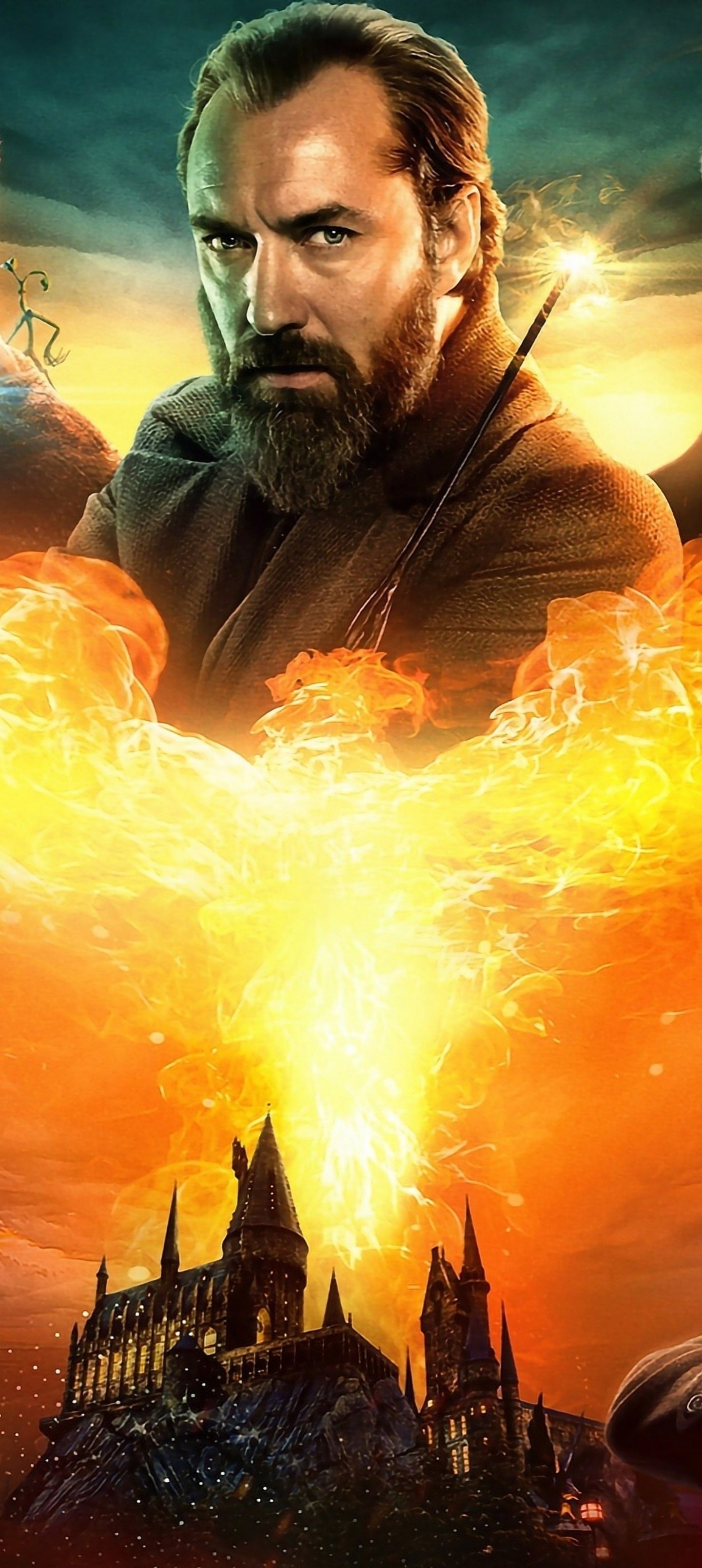 Dumbledore, Jude Law, Fantastic Beasts, Secrets, 1440x3220 HD Phone