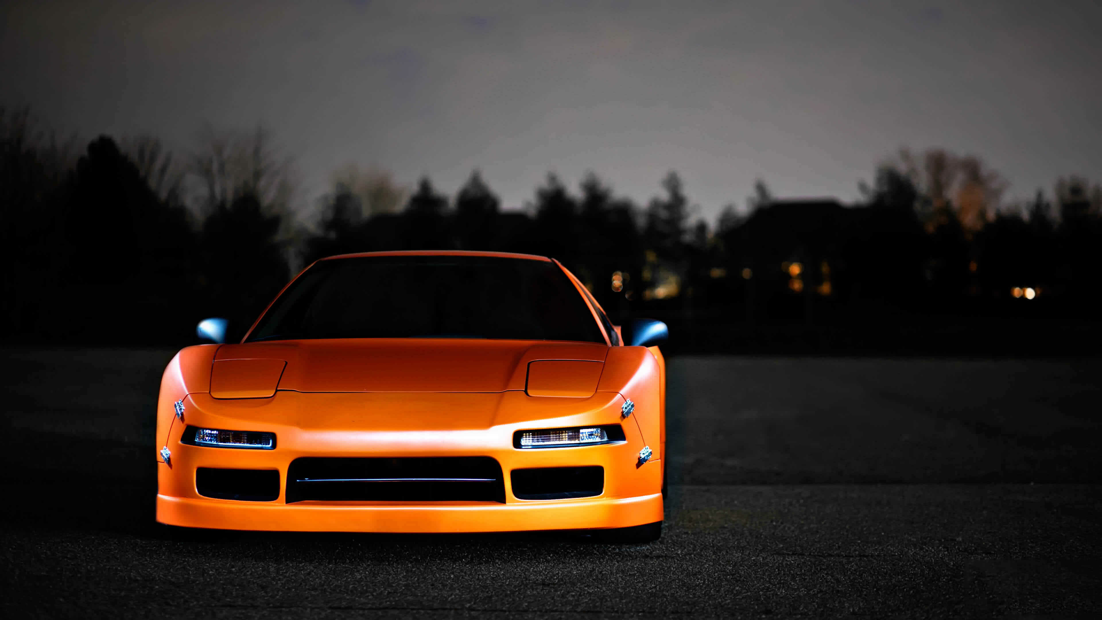 Acura NSX, Orange shine, UHD 4K, Auto beauty, 3840x2160 4K Desktop