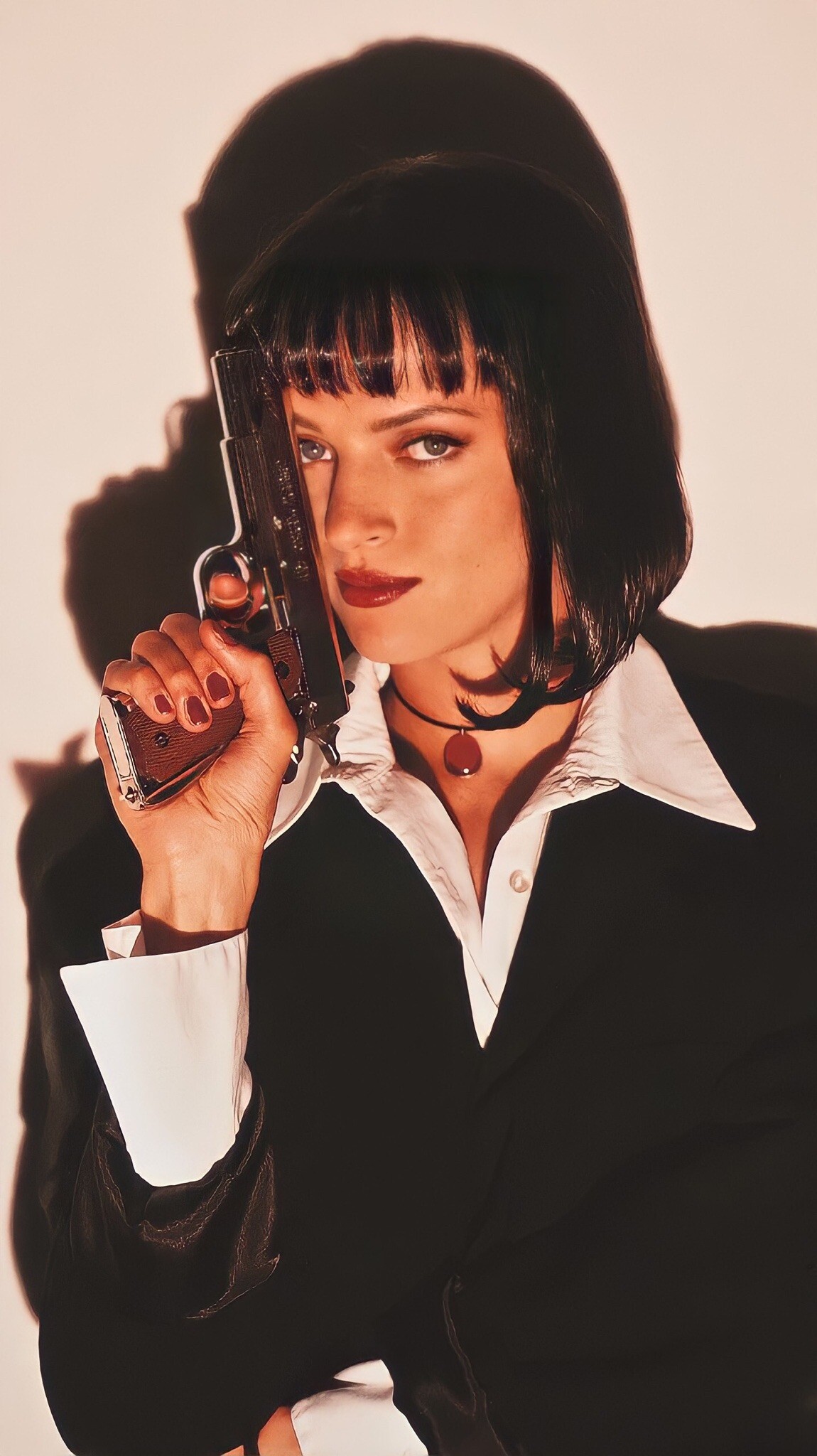 Uma Thurman, Pulp Fiction Wallpaper, 1150x2050 HD Phone