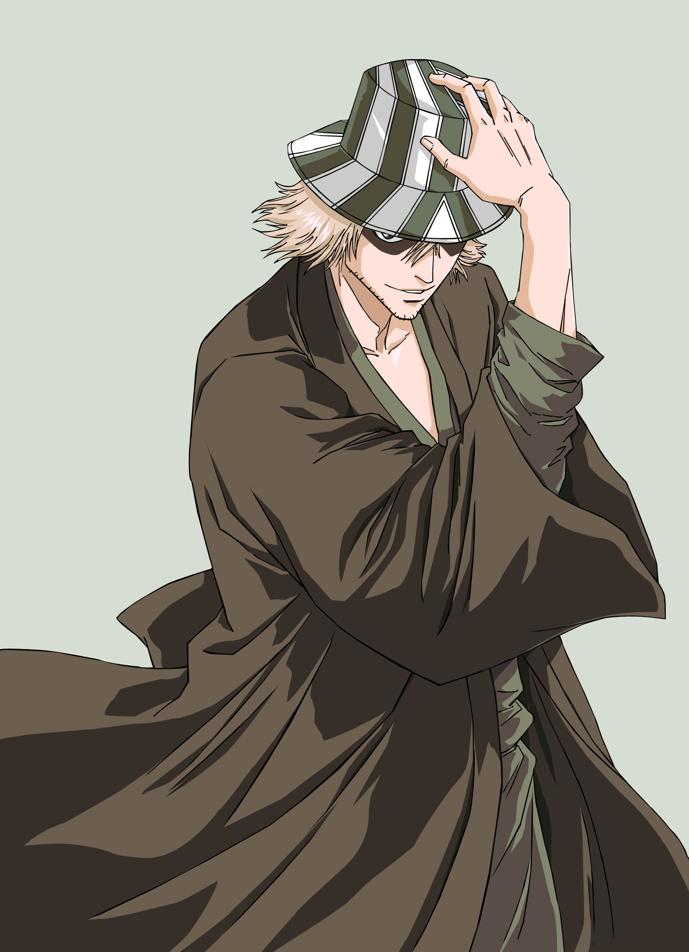 Urahara Kisuke, Cool anime character, Mysterious shop owner, Unique fashion sense, 1400x1940 HD Phone