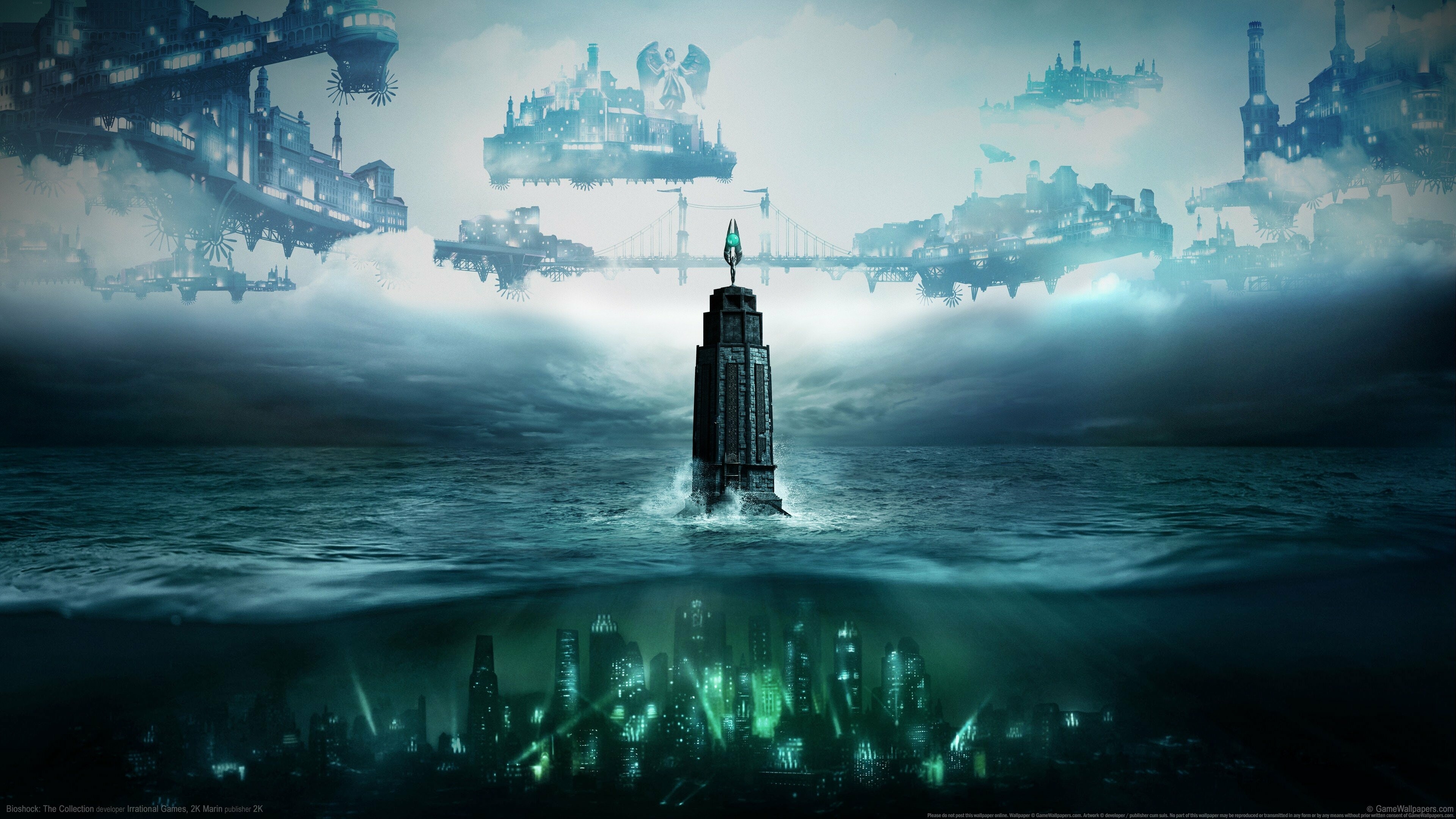 Monument Tower, BioShock Wallpaper, 3840x2160 4K Desktop