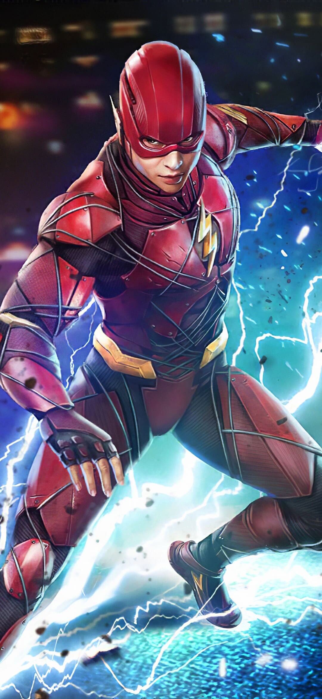 Flash wallpapers, 4K HD resolution, Superhero speed, Comic book hero, 1080x2340 HD Phone