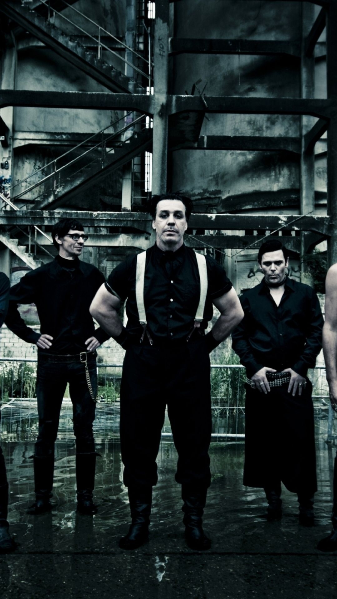 Rammstein band members, Gloom theme, Desktop tablet, iPhone wallpapers, 1080x1920 Full HD Phone