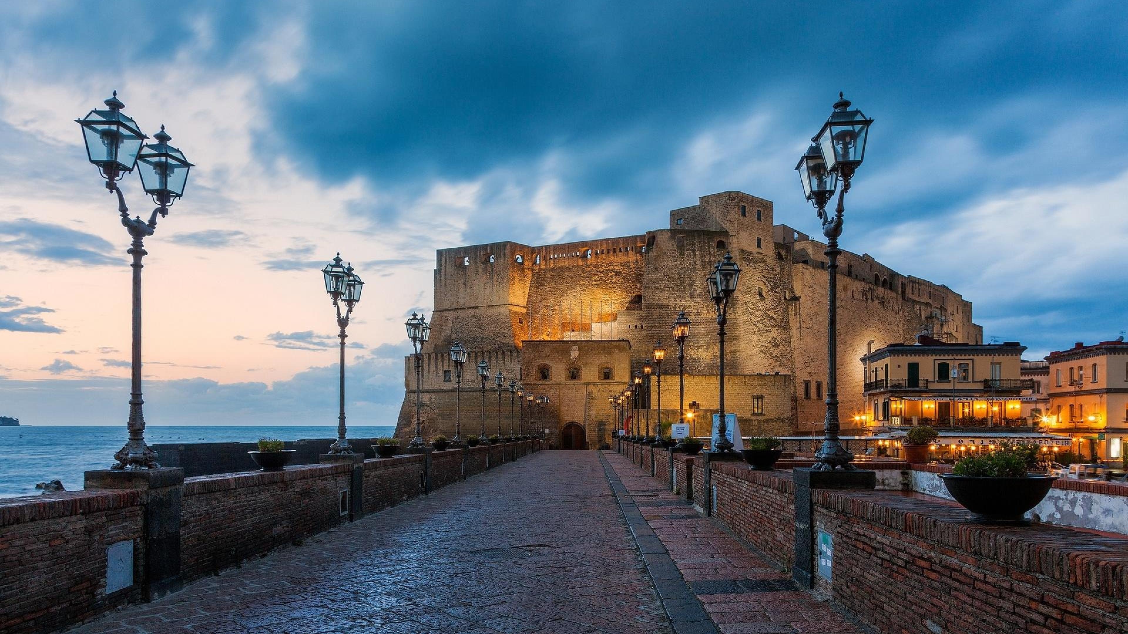 Castel dell'Ovo, Naples (Italy) Wallpaper, 3840x2160 4K Desktop