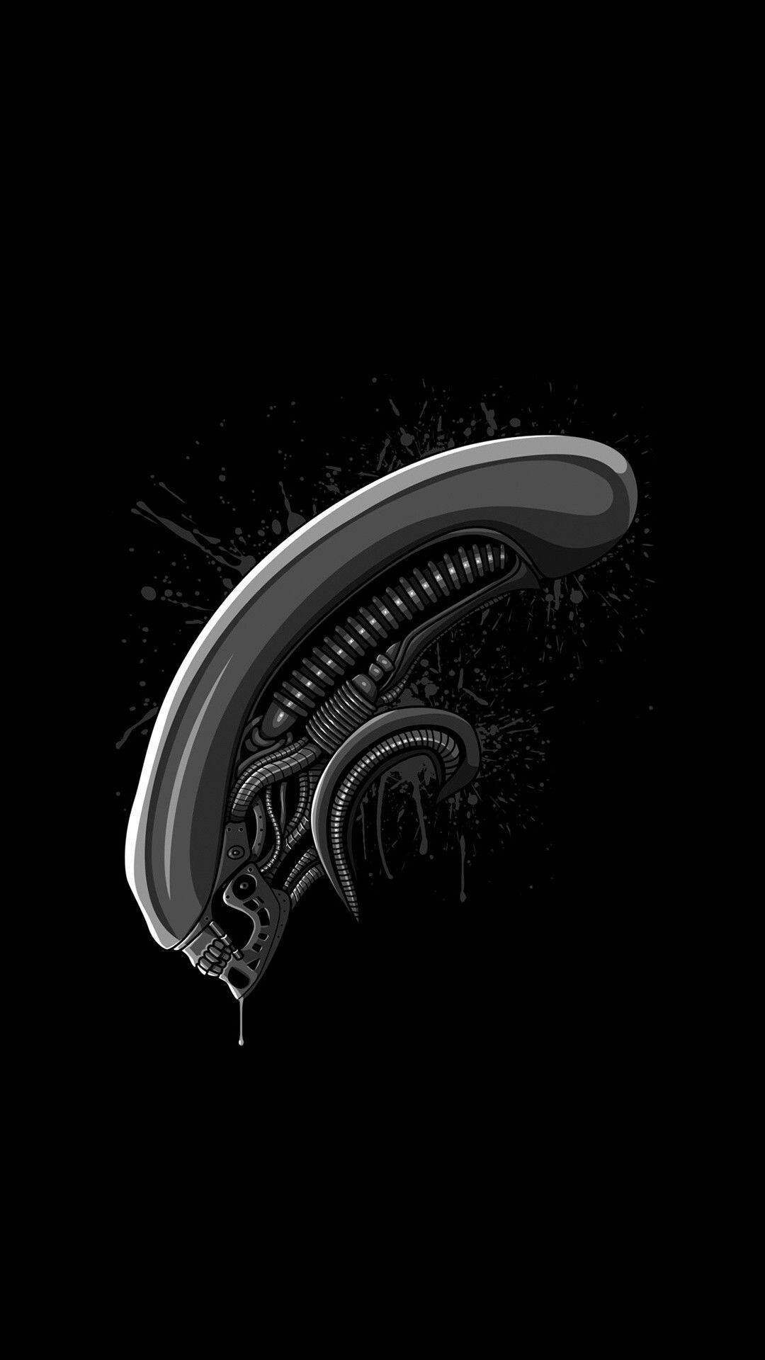 H.R. Giger, Alien inspired art, Dark and enigmatic, Hauntingly beautiful, 1080x1920 Full HD Phone