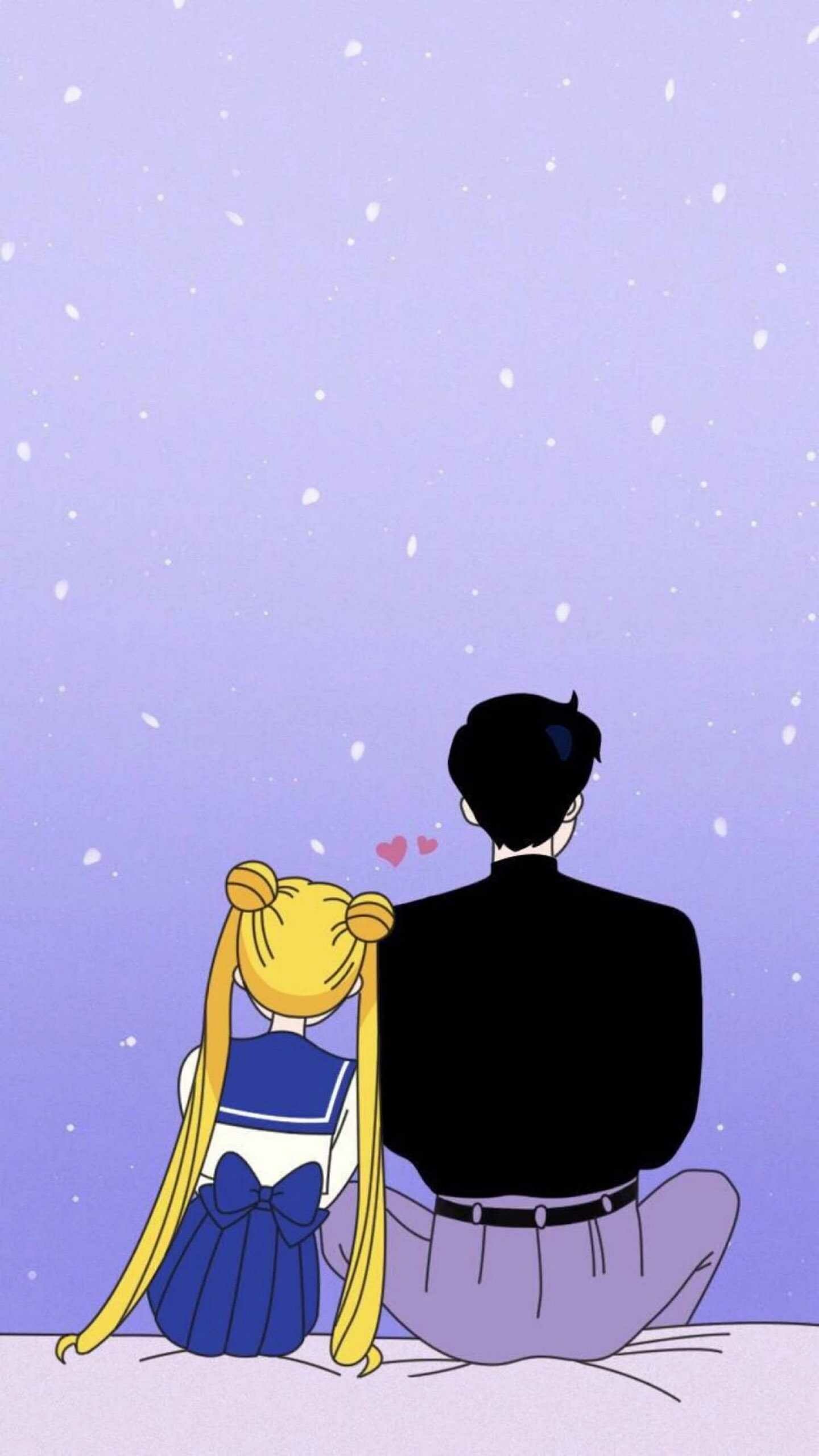 Usagi Tsukino and Mamoru Chiba, Sailor Moon Wallpaper, 1440x2560 HD Phone