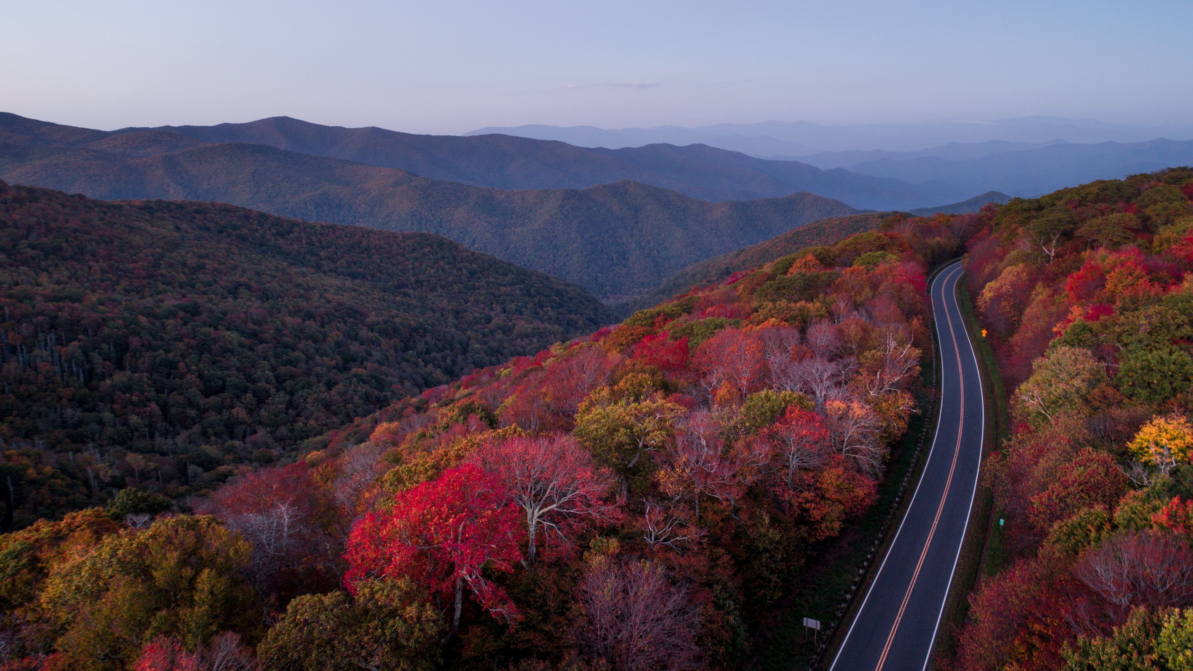 North Carolina, Road, Autumn, Landmarks, 3840x2160 4K Desktop