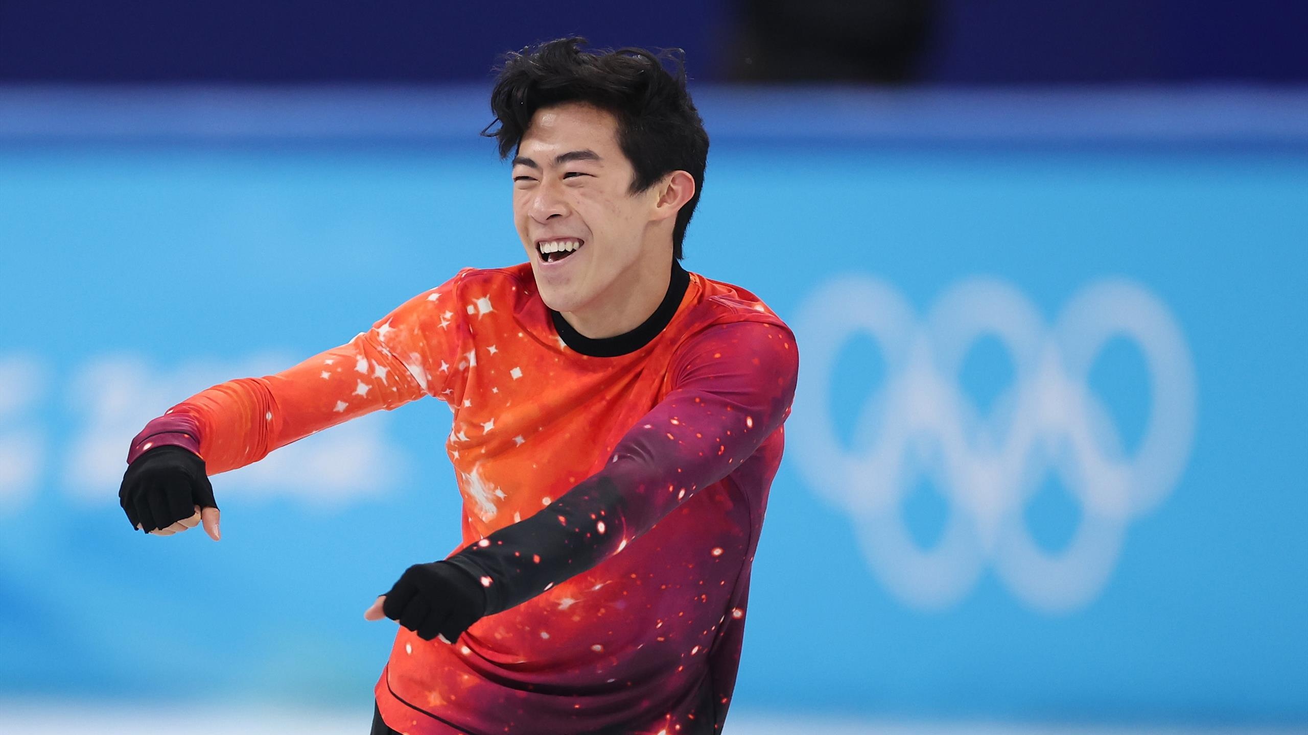 Nathan Chen, Figure skating battle, Hanyu vs Chen, Beijing Olympics highlight, 2560x1440 HD Desktop