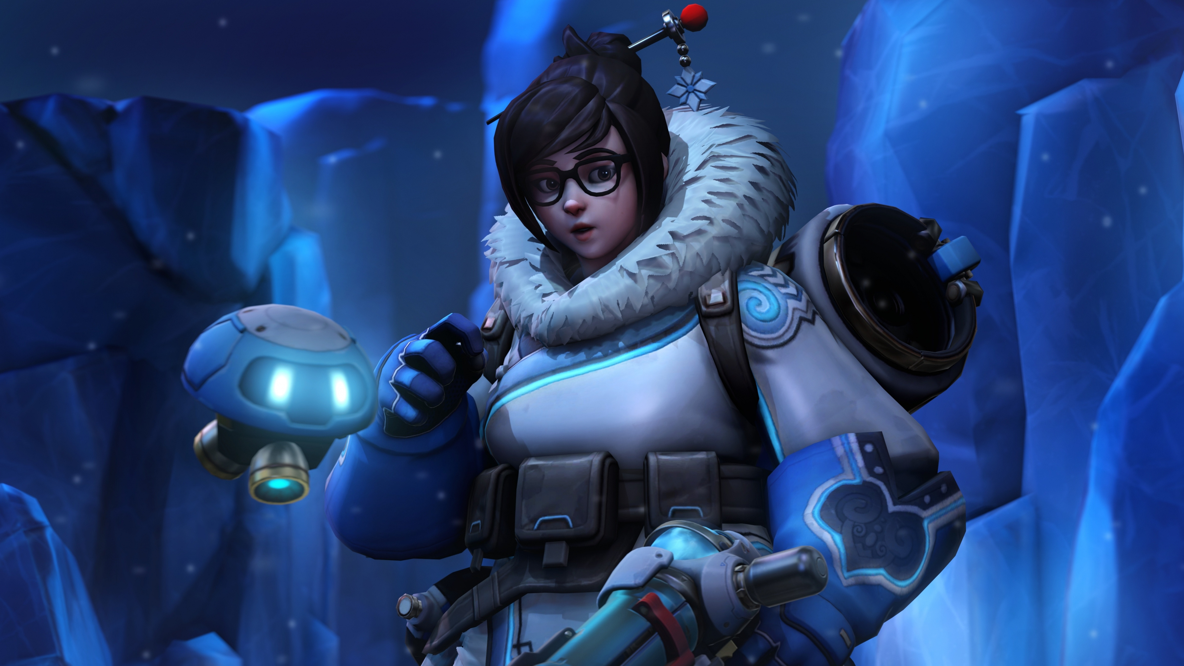 Mei (Overwatch), Cute artwork, High-definition wallpaper, Widescreen display, 3840x2160 4K Desktop