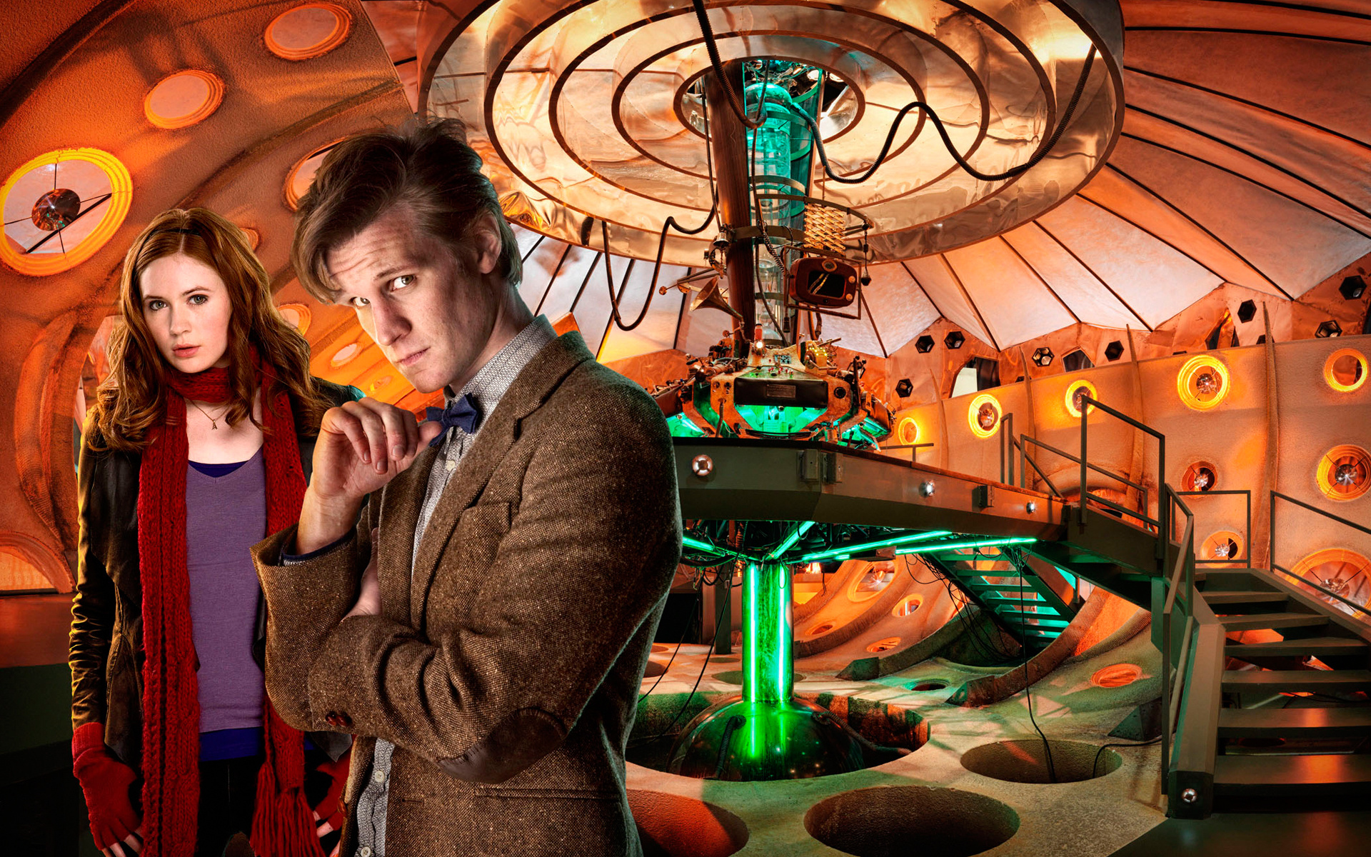 TARDIS, Matt Smith, Karen Gillan, Amy Pond, 1920x1200 HD Desktop