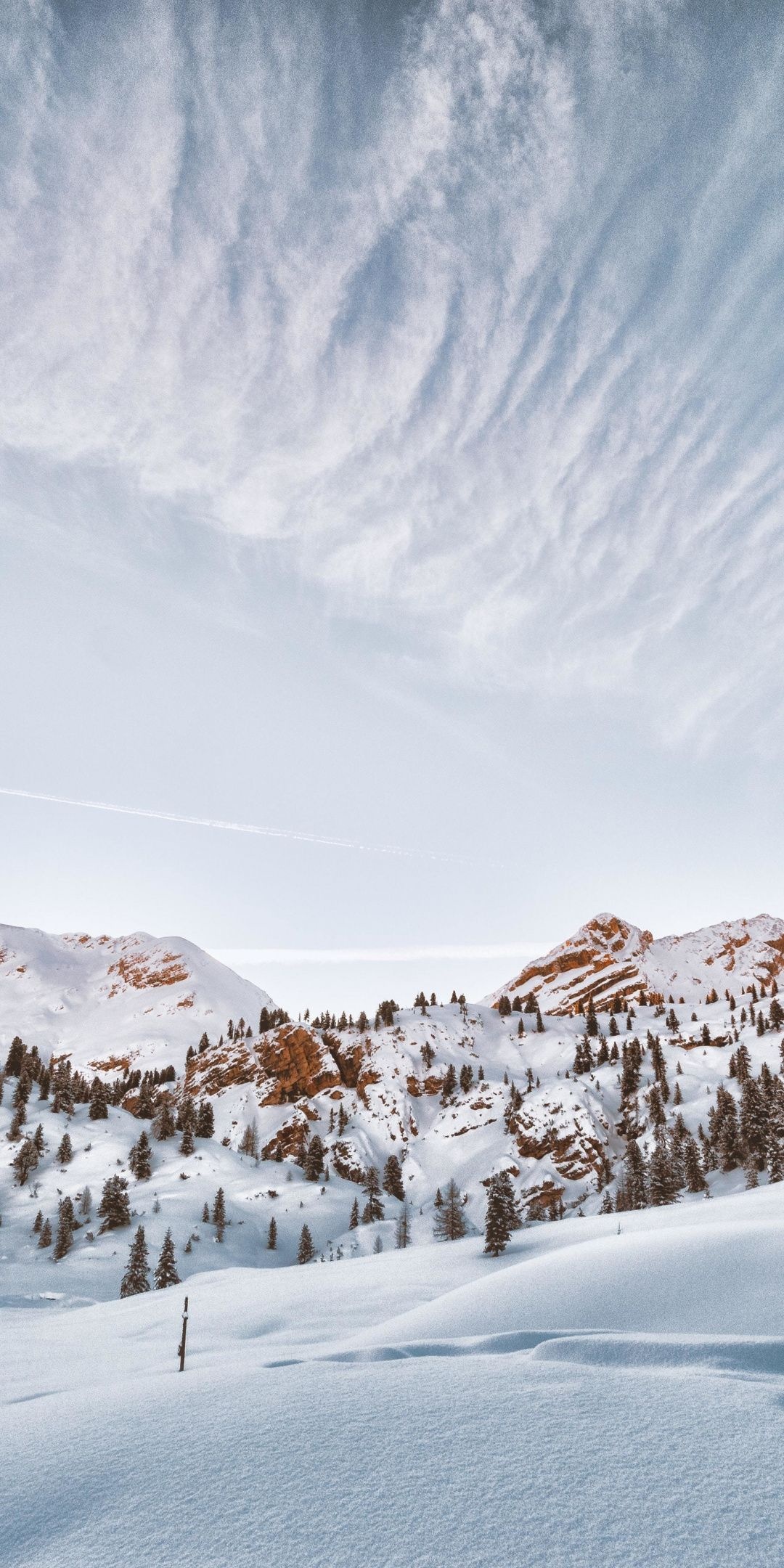 Snow, Snowy landscape, Glacier scenery, Sunny winter day, 1080x2160 HD Phone