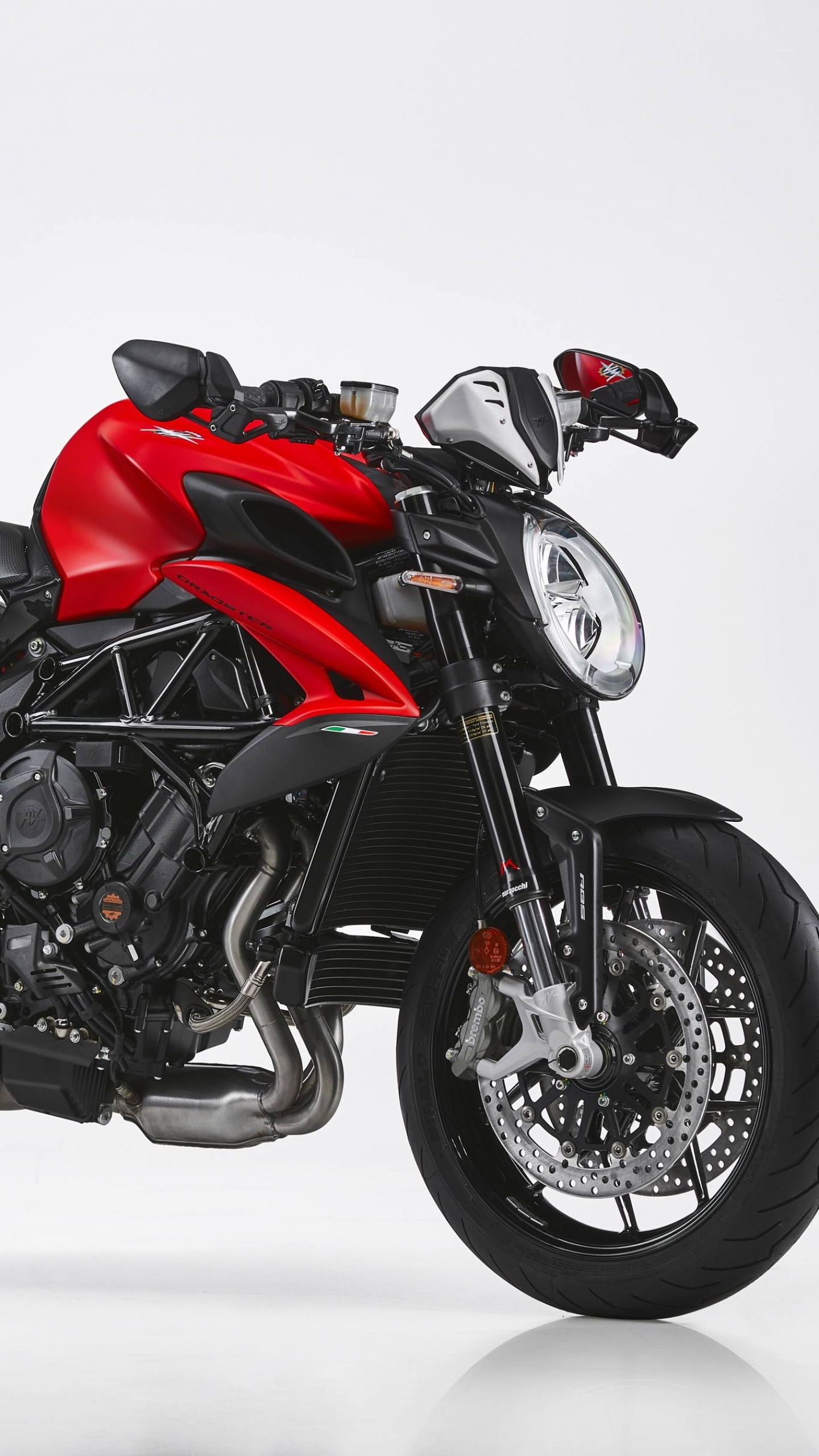 MV Agusta Dragster Rosso, 2021 model, White background bikes, 1440x2560 HD Phone