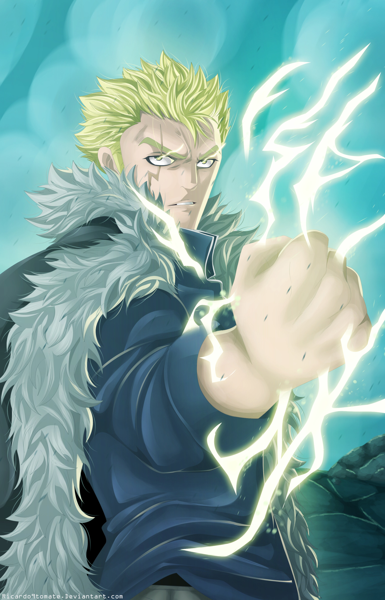 Laxus Dreyar, Clear as day, Ric9Duran, Fairy Tail anime, 1280x2000 HD Phone