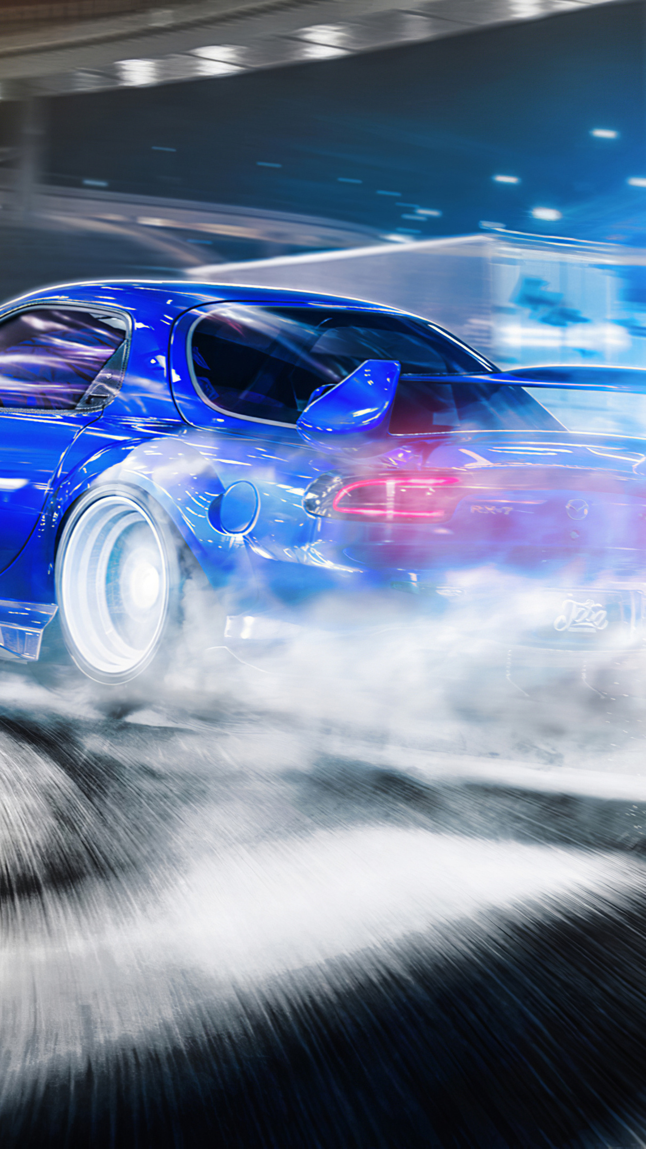 Mazda RX7 drifting, 4K Sony Xperia wallpapers, 2160x3840 4K Phone