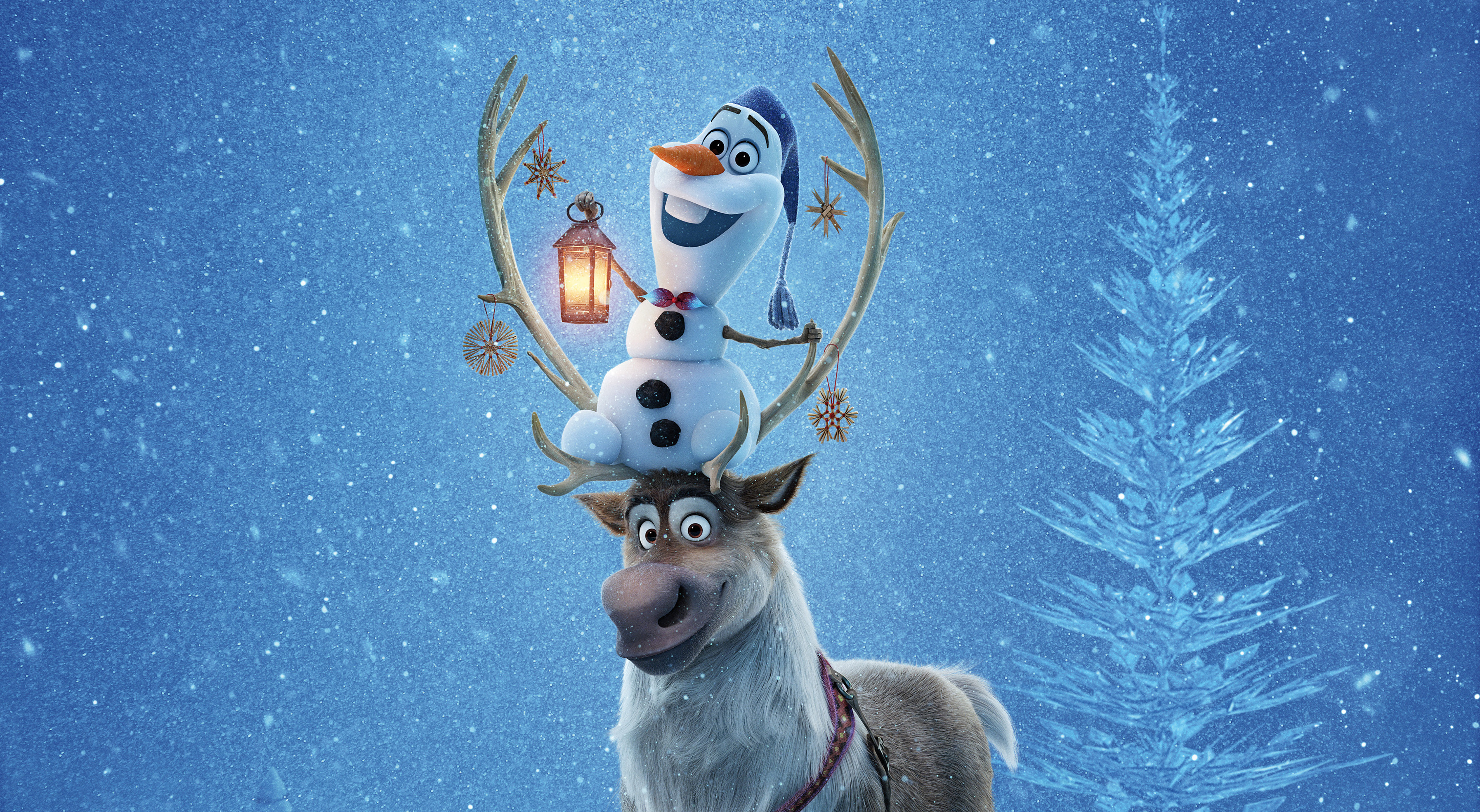 Sven, Olaf (Frozen) Wallpaper, 3590x1970 HD Desktop