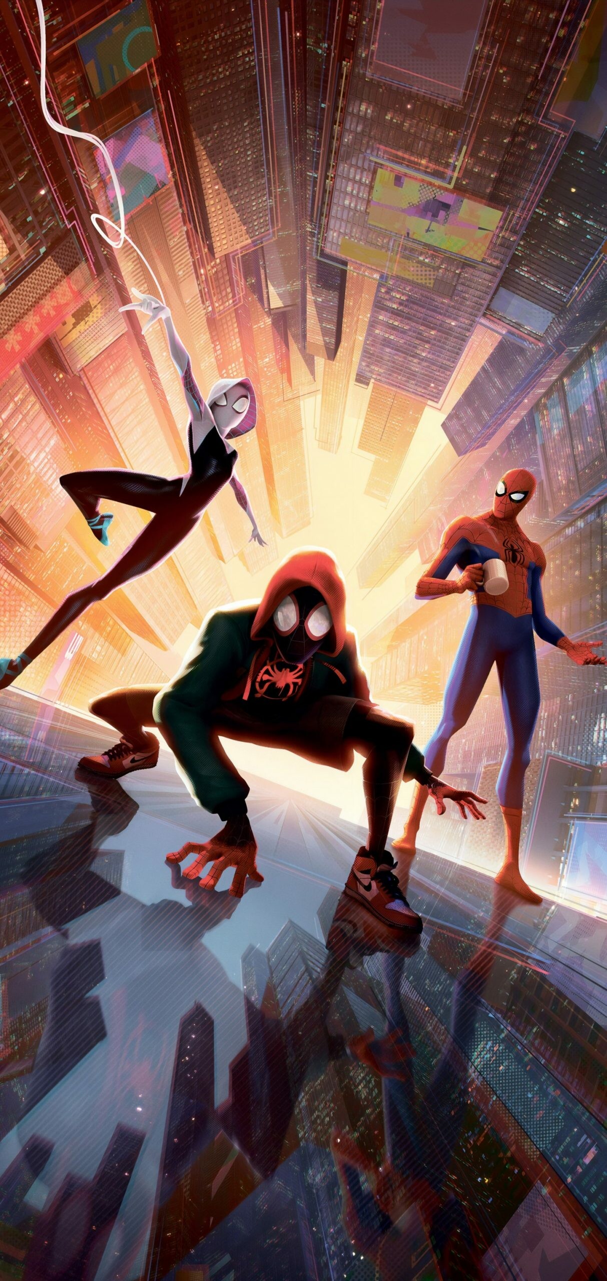 Spider-Verse wallpapers, Dynamic backgrounds, Exciting designs, Superhero showcase, 1220x2560 HD Phone