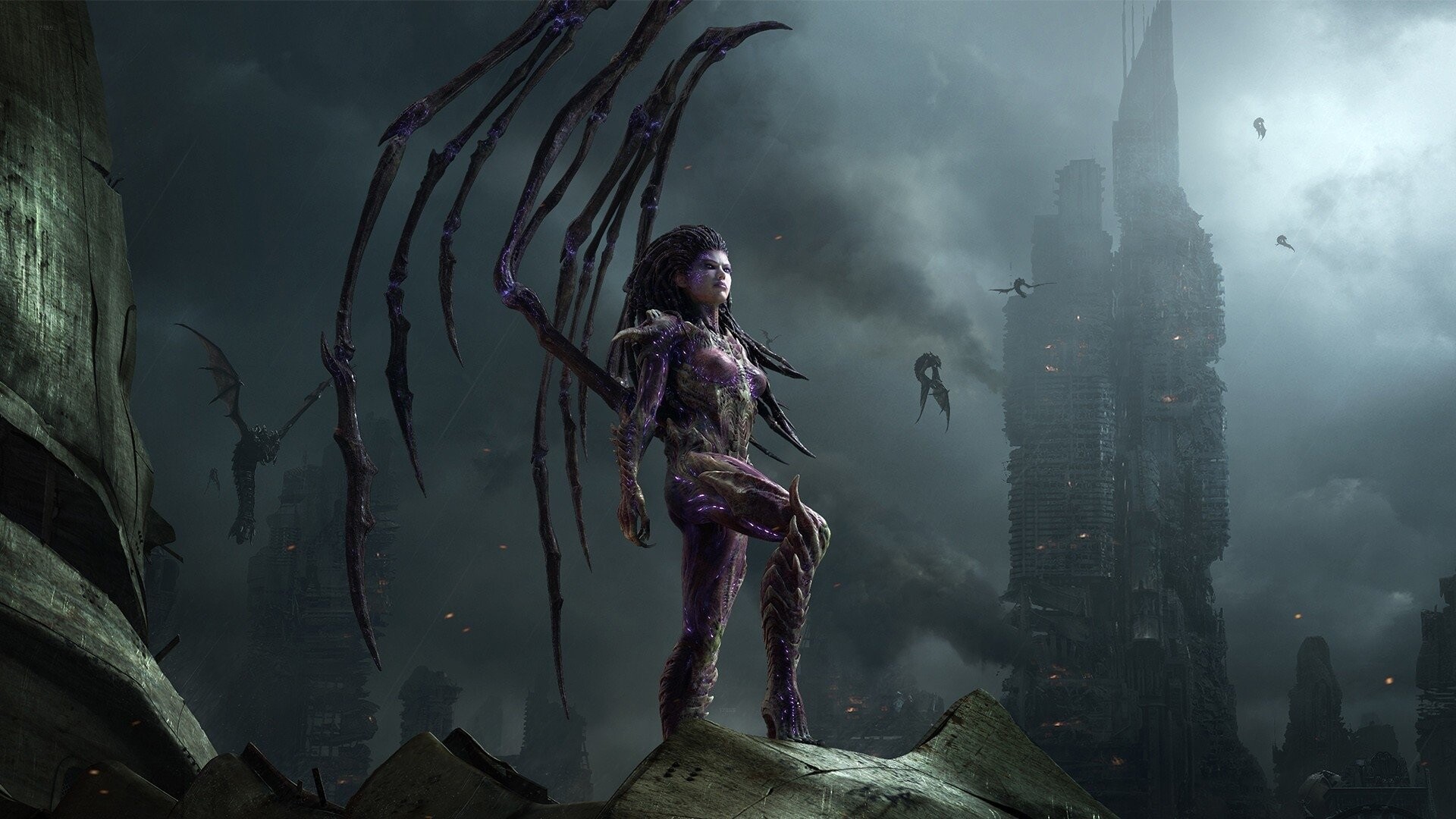 Starcraft wallpapers, Kerrigan edition, Heroine in action, Gaming art, 1920x1080 Full HD Desktop