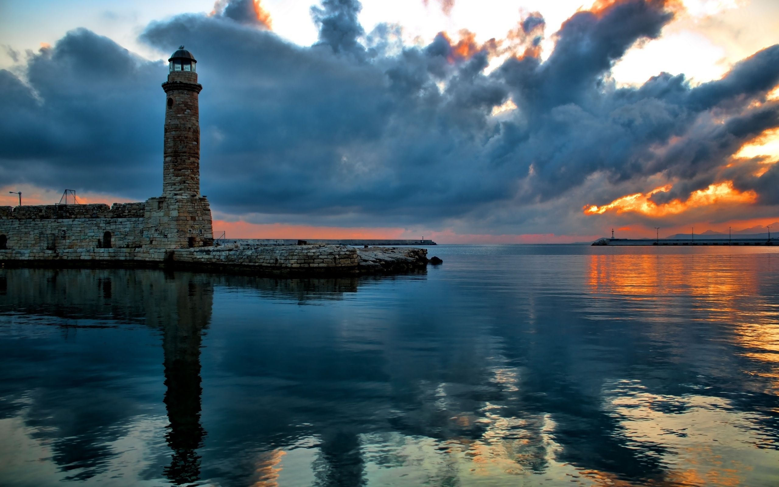 Rethymno, Lighthouses Wallpaper, 2560x1600 HD Desktop