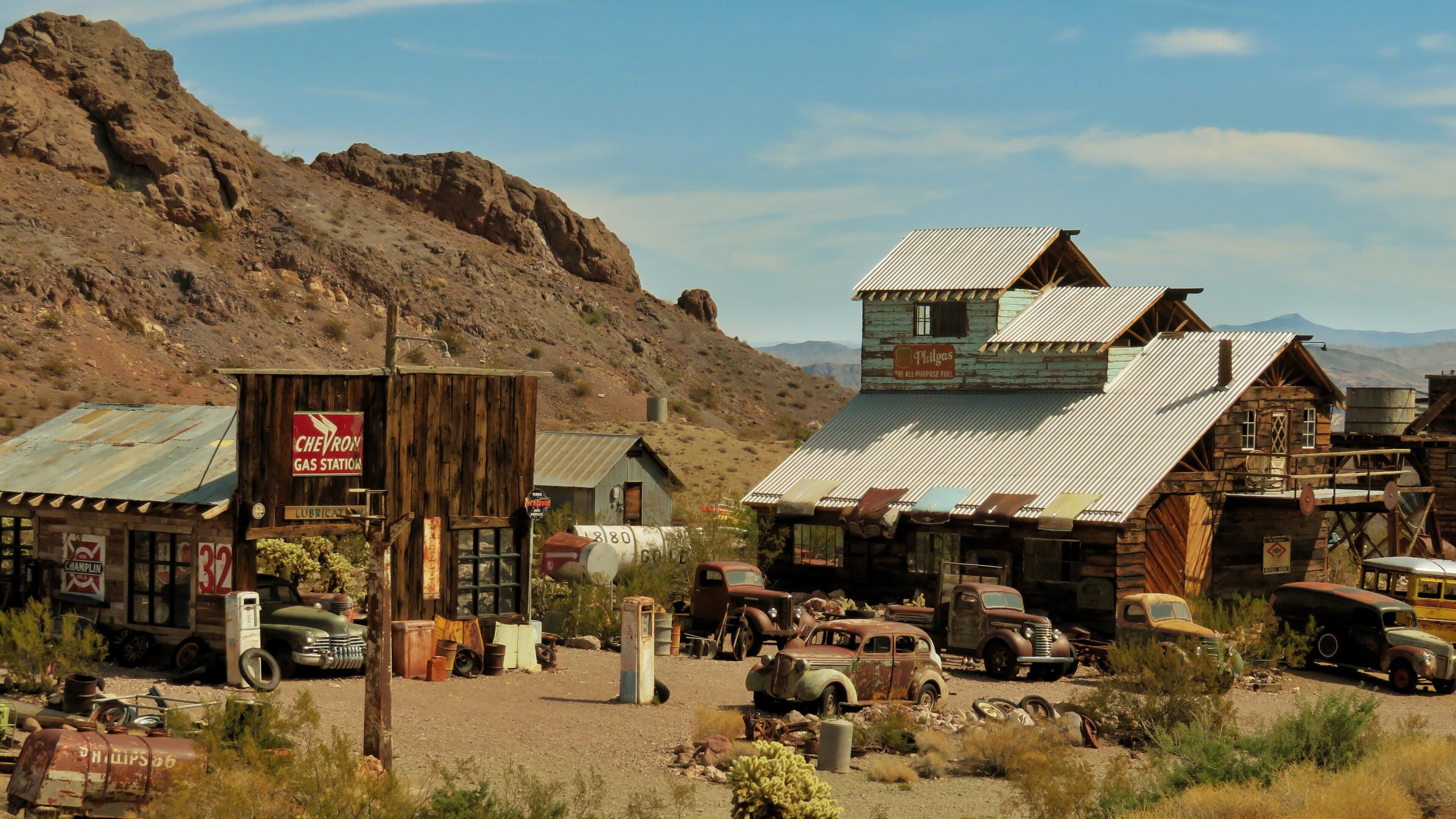 Ghost Town, Nelson ghost town, NV RWallpaper, 3840x2160 4K Desktop