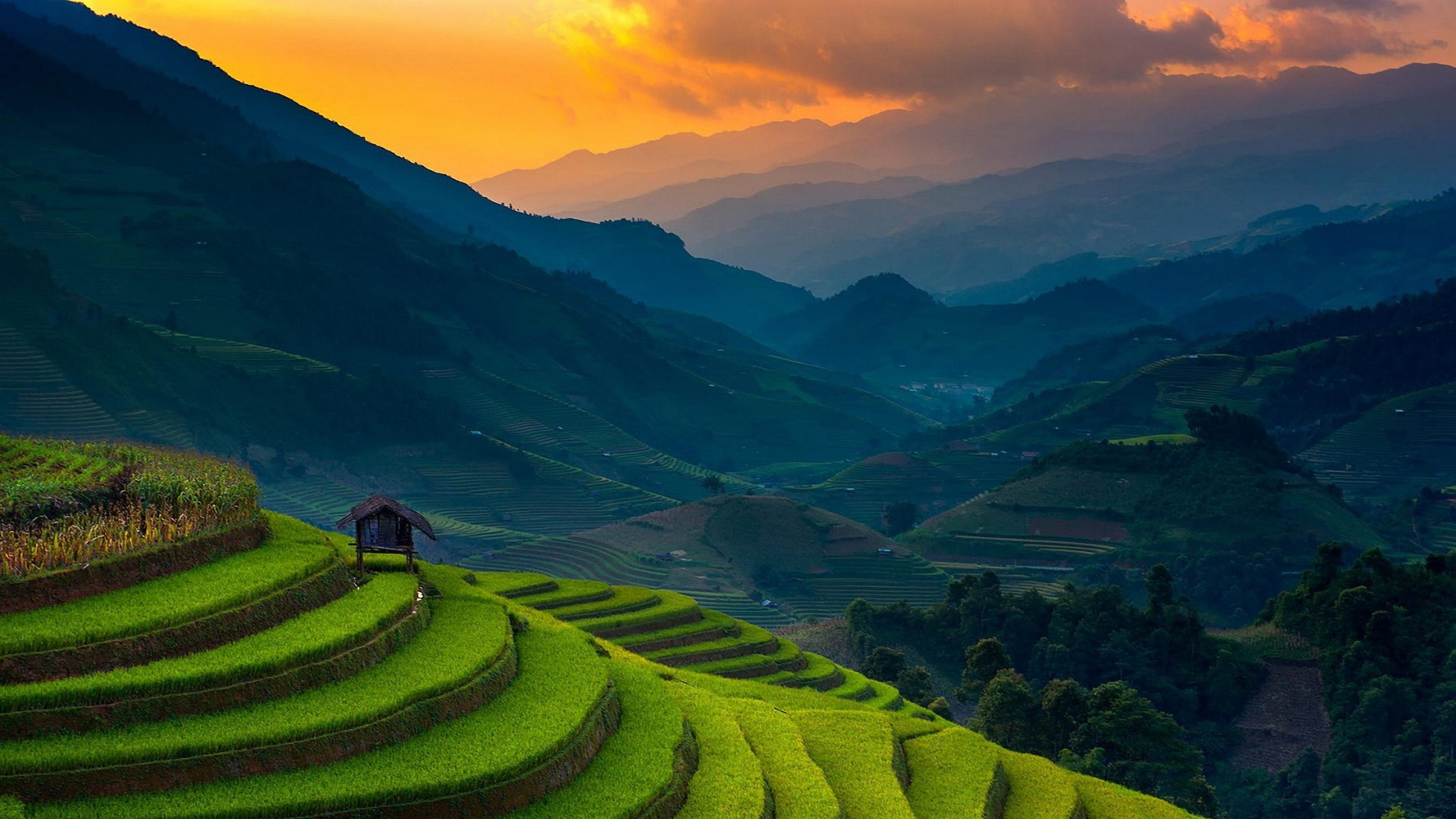 Banaue Rice Terraces, Majestic landscape, Cultural heritage, Philippine marvel, 3840x2160 4K Desktop