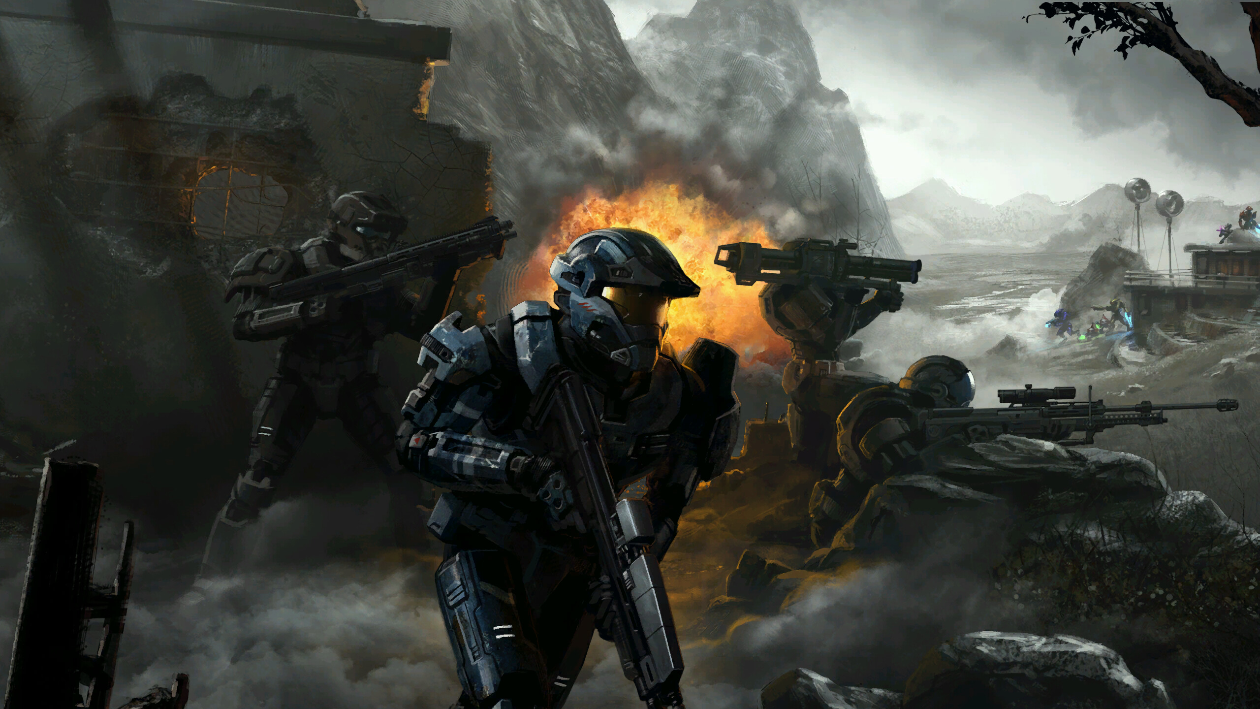 Halo wallpapers 4K, Stunning designs, Epic battles, Gaming artistry, 2560x1440 HD Desktop