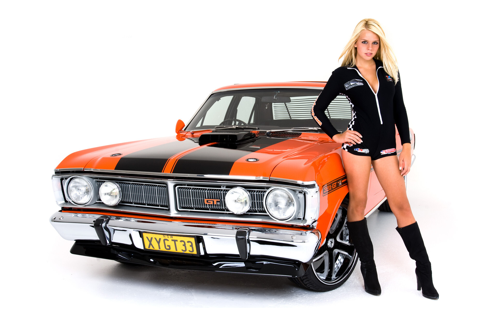 Ford Falcon 351 GT, Girls and Muscle Cars Wallpaper, 1920x1200 HD Desktop