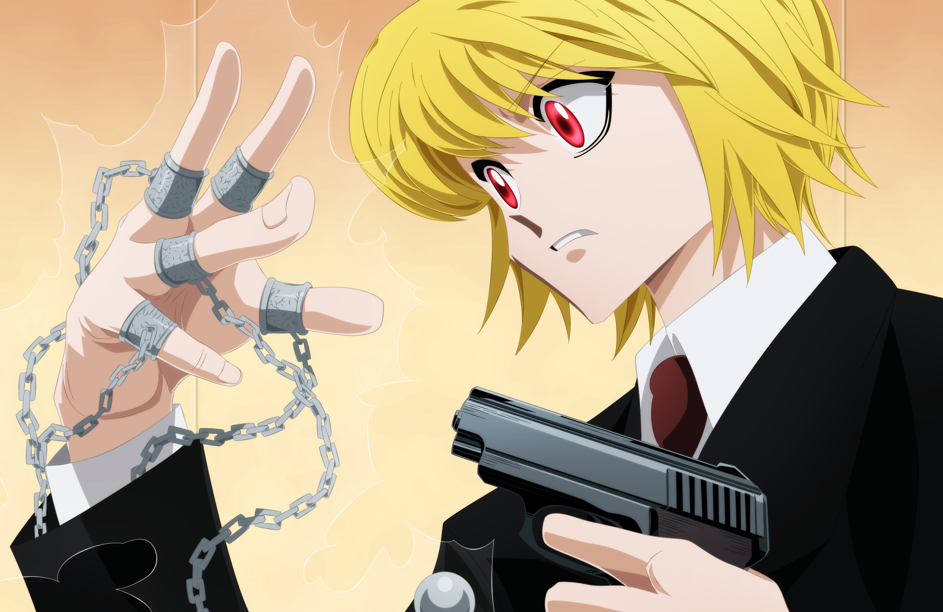 Kurapika, Master of disguise, Hunter x Hunter, Anime character, 3000x1950 HD Desktop