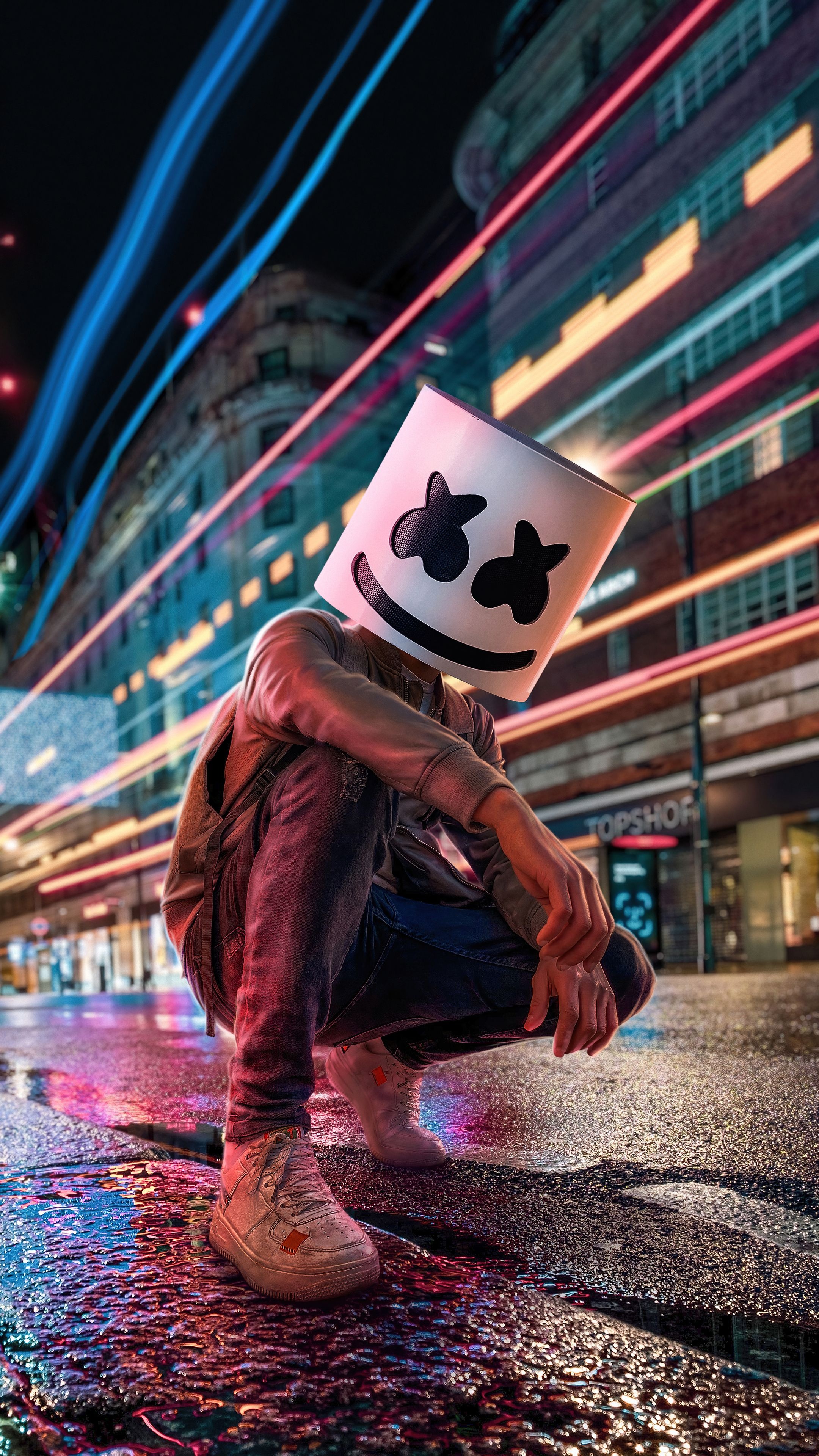 Marshmello, Cool Backgrounds Wallpaper, 2160x3840 4K Phone