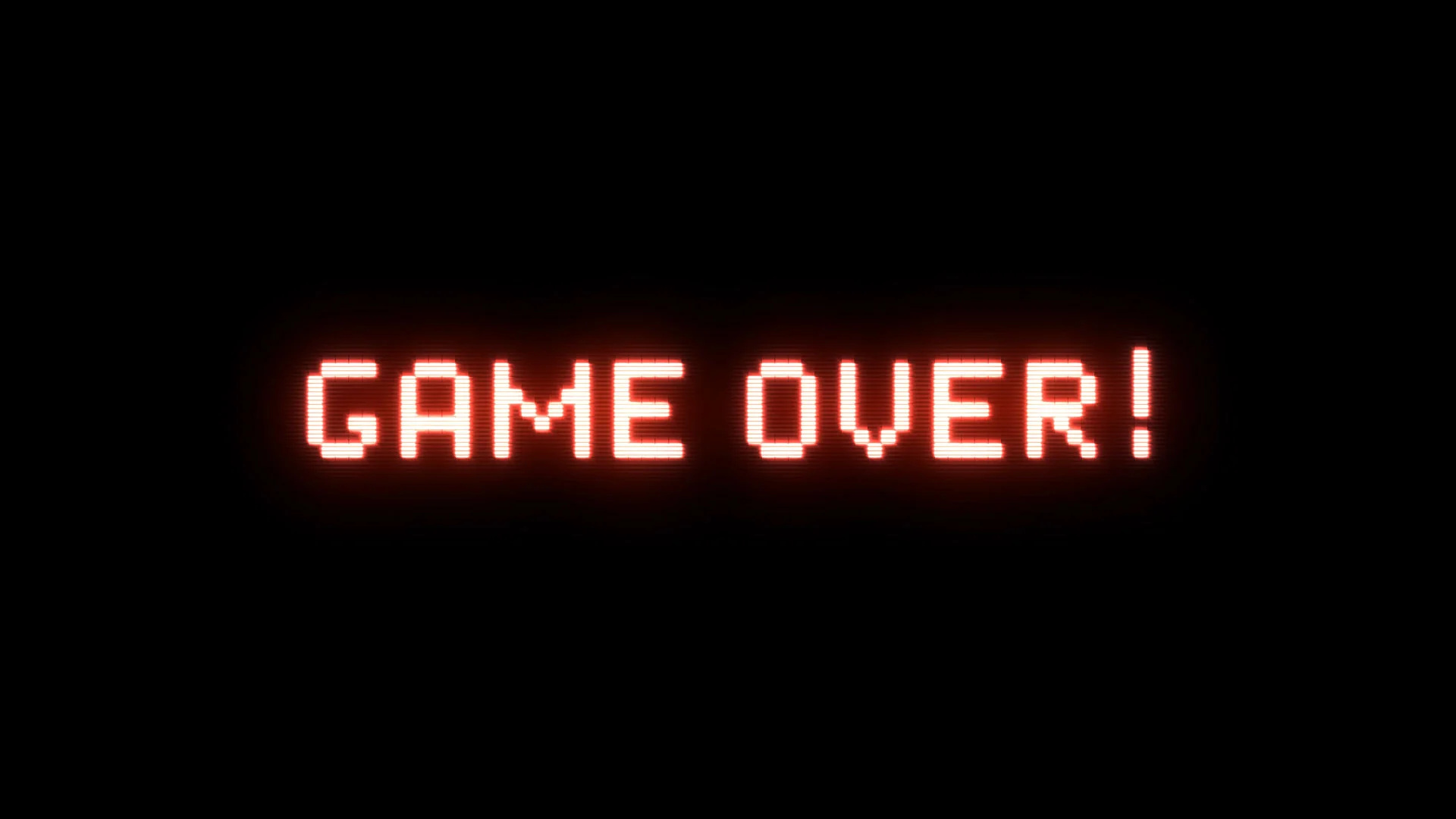 Game Over, Glitch effect, Digital message, Visuals, 1920x1080 Full HD Desktop