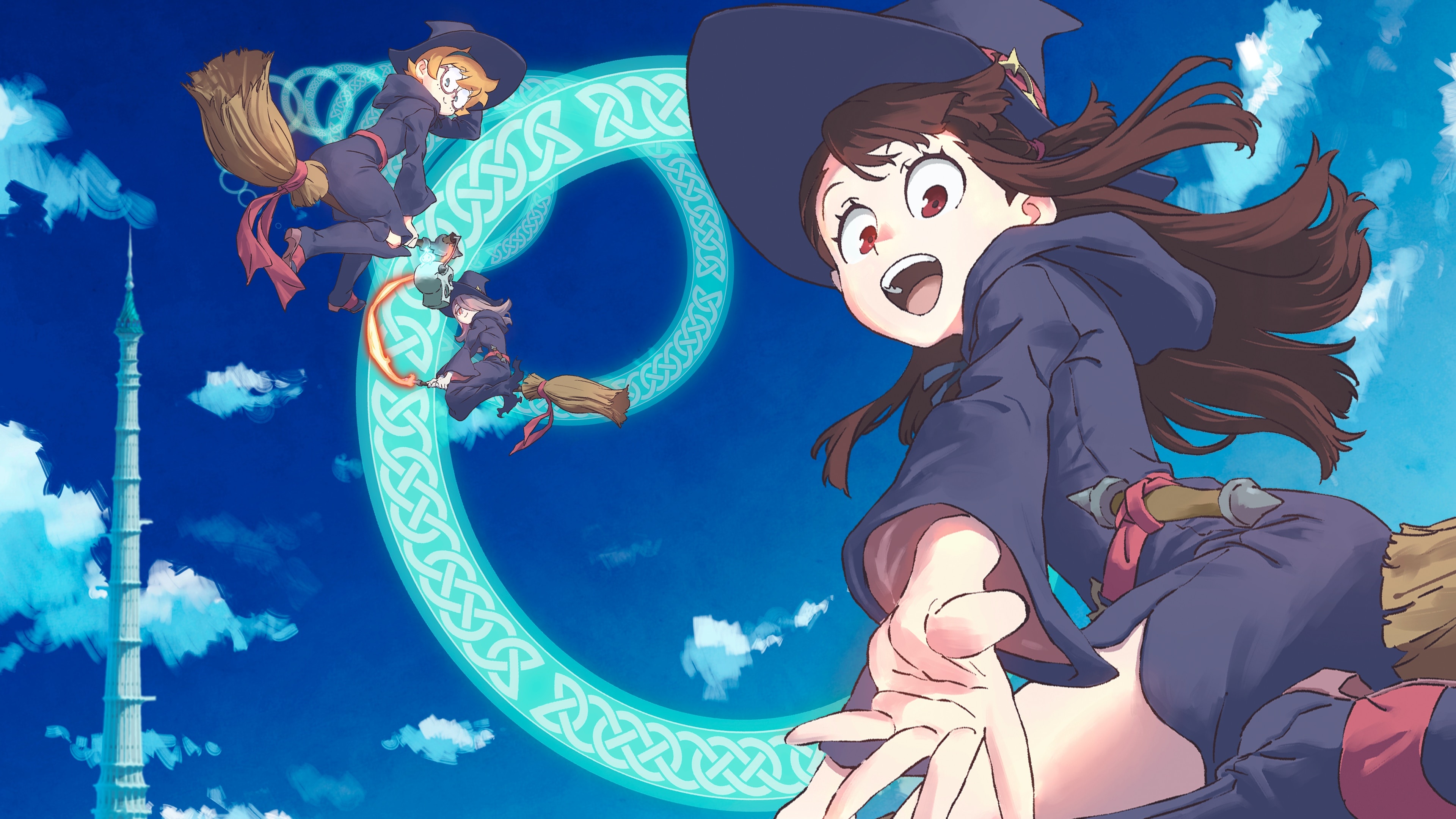 Little Witch Academia, VR broom racing, 3840x2160 4K Desktop