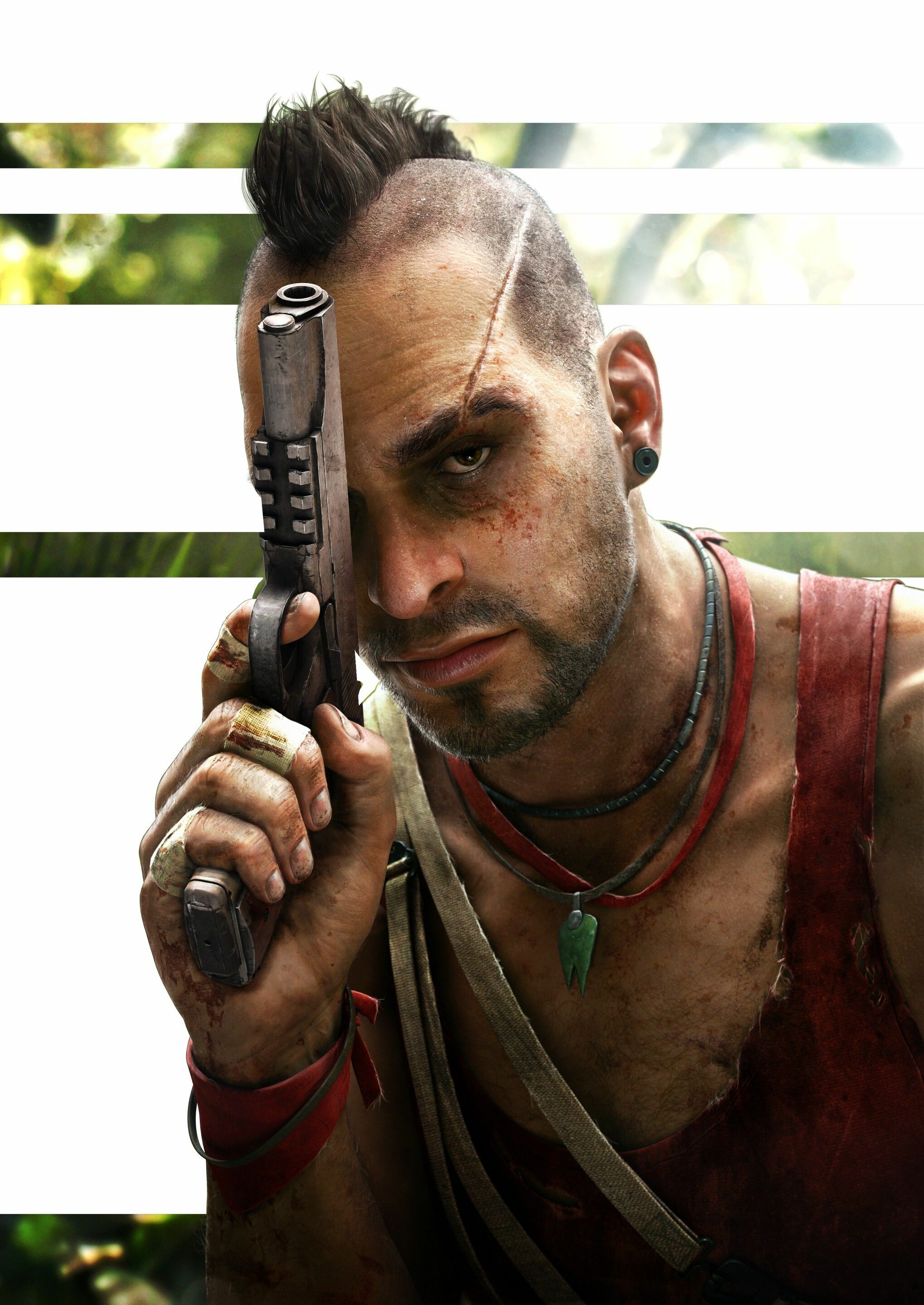 Far Cry 3, Vaas Montenegro artwork, Iconic character, Artistic portrayal, 2040x2880 HD Phone