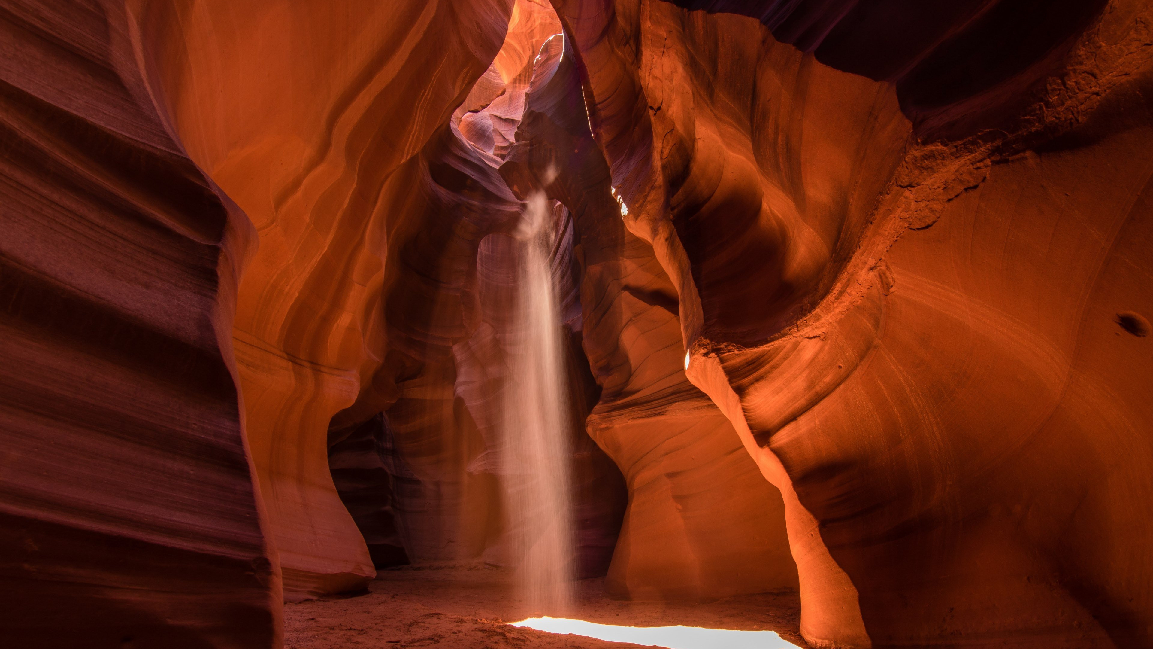 Antelope Canyon wallpaper, Vibrant colors, Curved rock walls, Nature's masterpiece, 3840x2160 4K Desktop