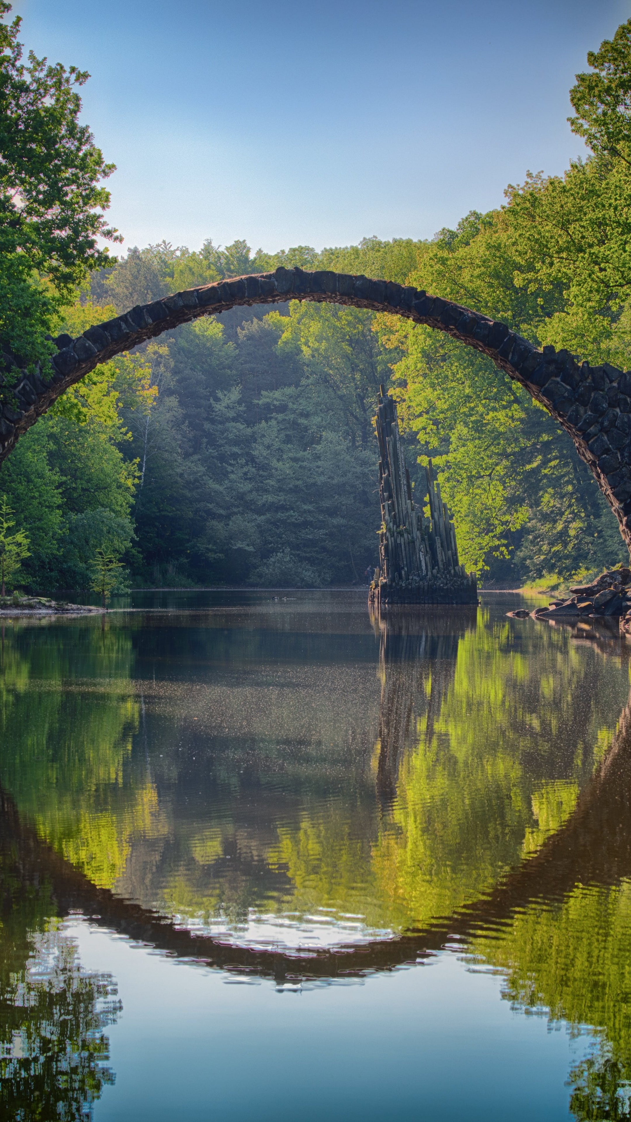 Travels, Bridge, Rakotzbrcke, Germany, 2160x3840 4K Phone