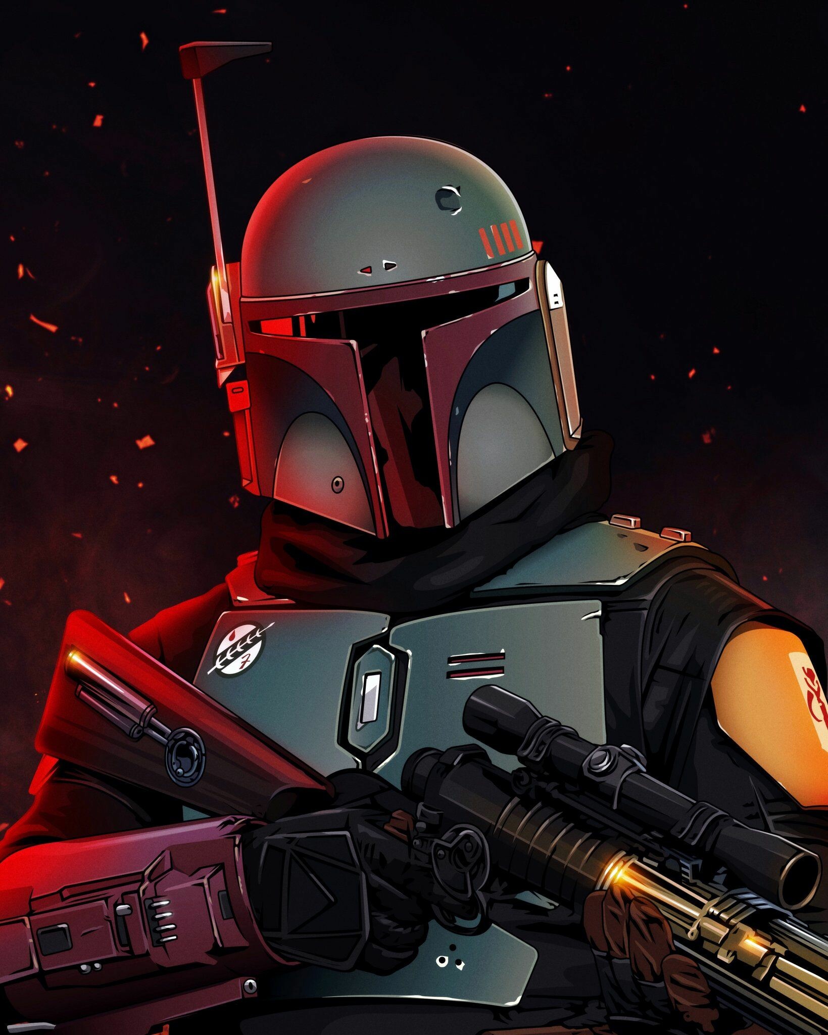 The Book of Boba Fett TV Show, SuperScoundrel on Twitter, Star Wars imagery, Stunning poster, 1640x2050 HD Phone