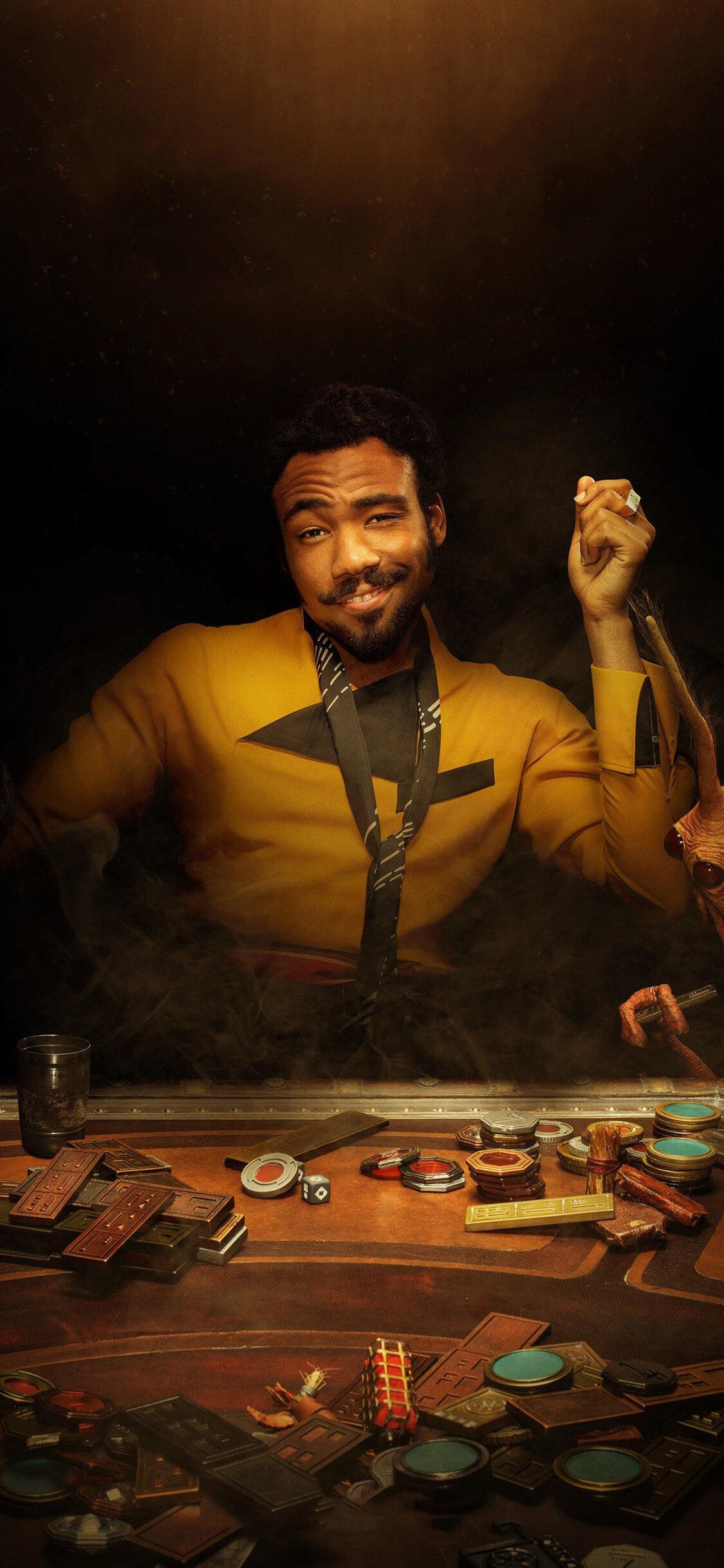 Donald Glover as Lando, Star Wars wallpapers, 1130x2440 HD Phone