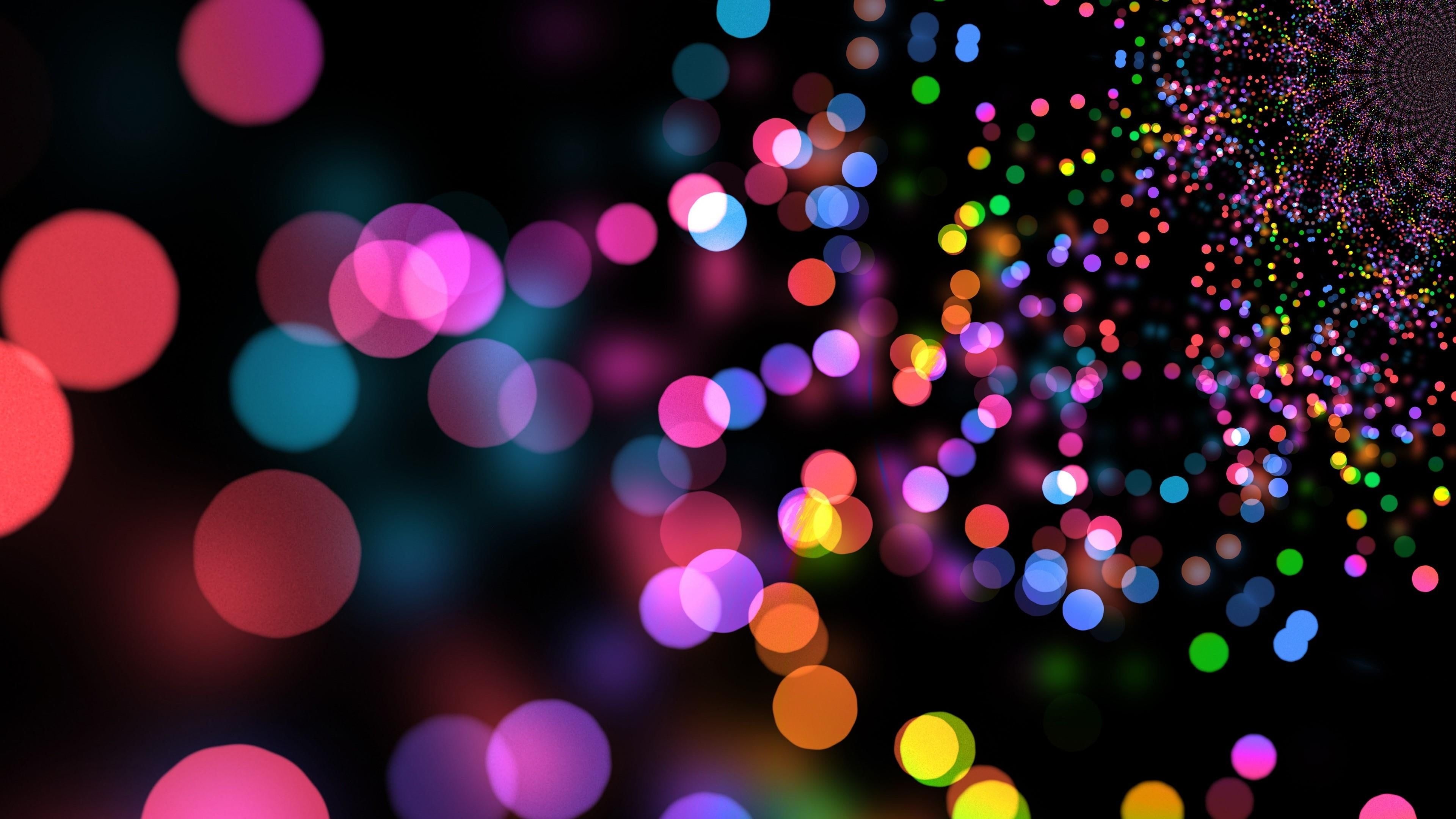 Bokeh lights, Swirls Wallpaper, 3840x2160 4K Desktop