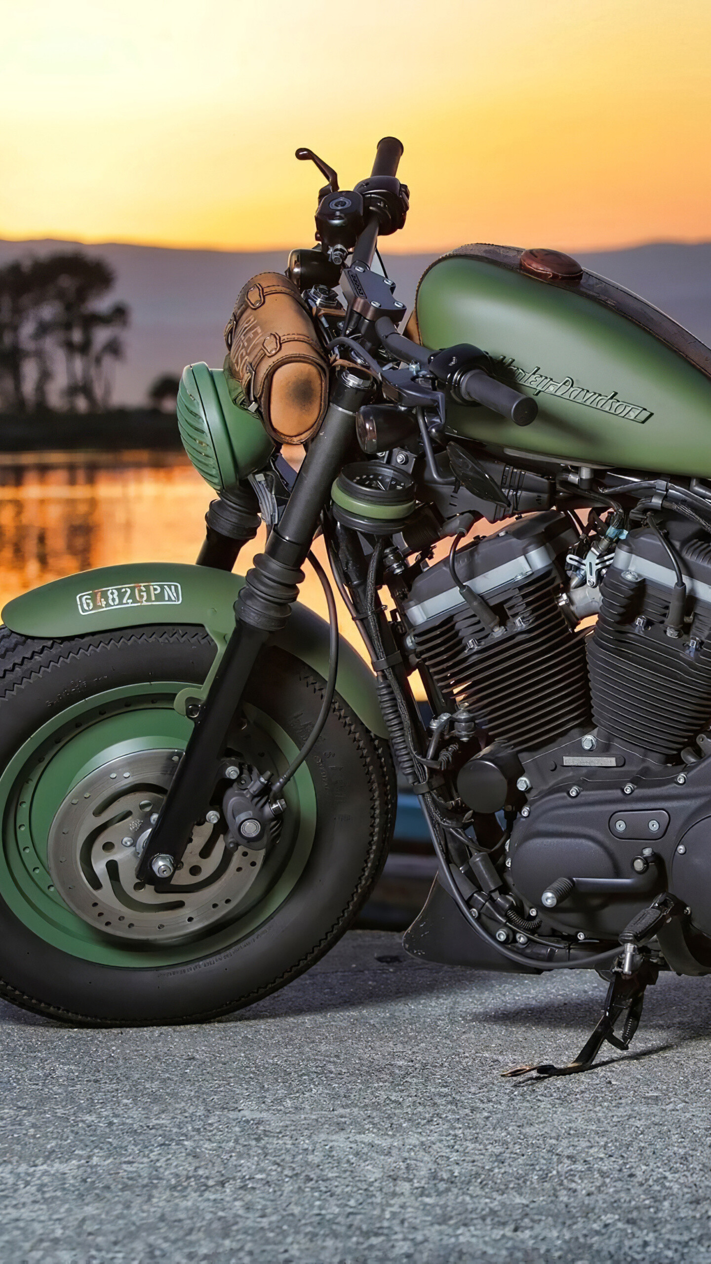 Harley-Davidson Auto, Green machine, Samsung Galaxy 4K, HD wallpapers, 1440x2560 HD Phone