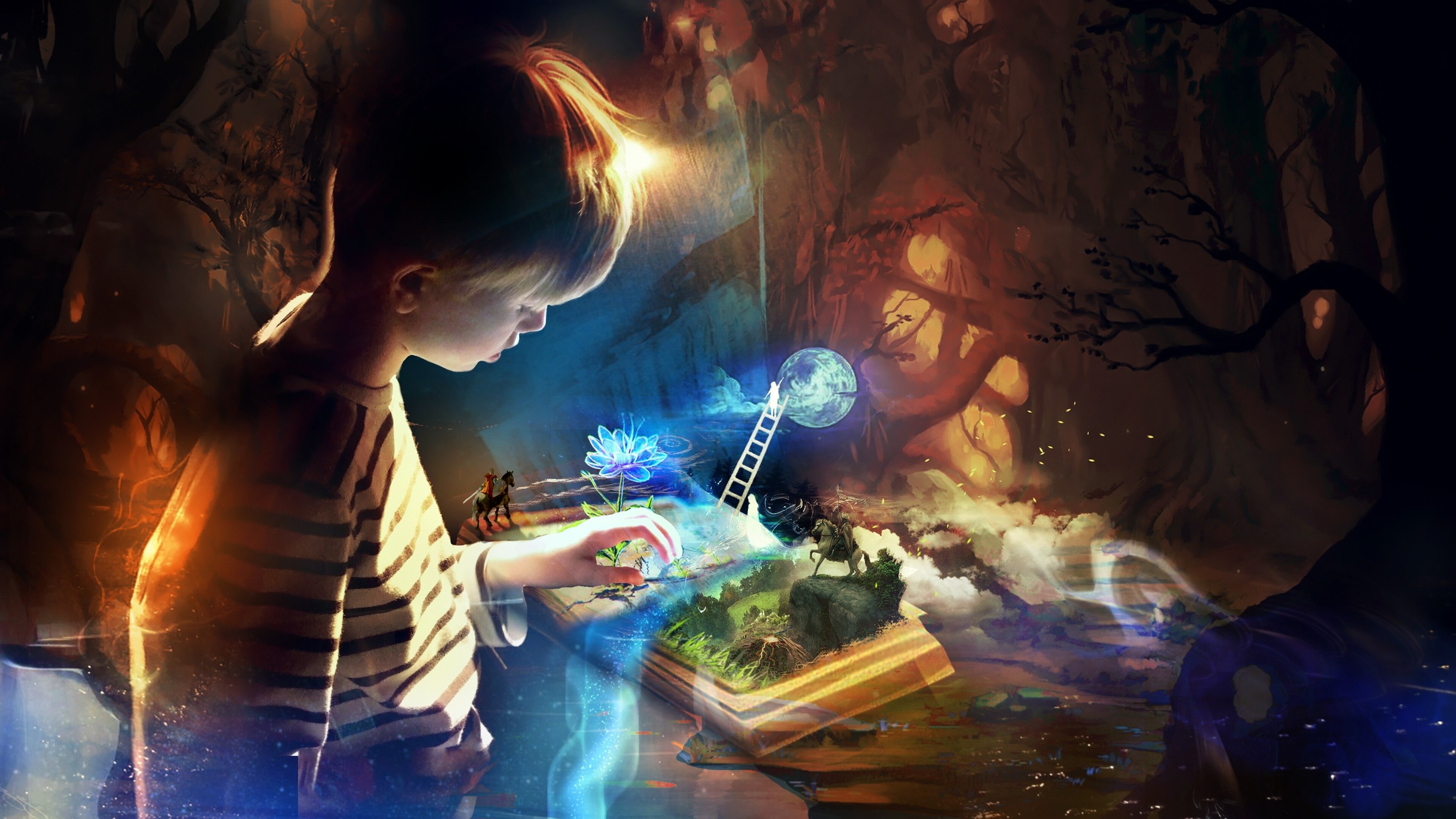 Imaginary worlds, Creative inspiration, Book lover's haven, Literary wonders, 3840x2160 4K Desktop