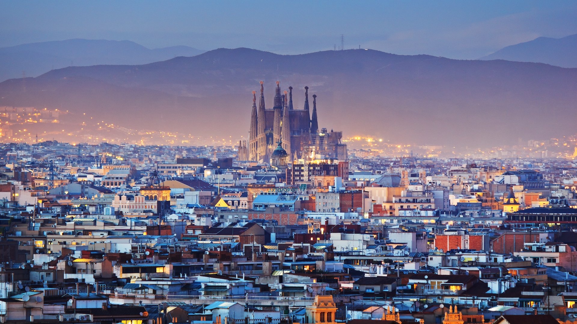 Barcelona Skyline, Trip of choice, Camping Castell Mar, 1920x1080 Full HD Desktop